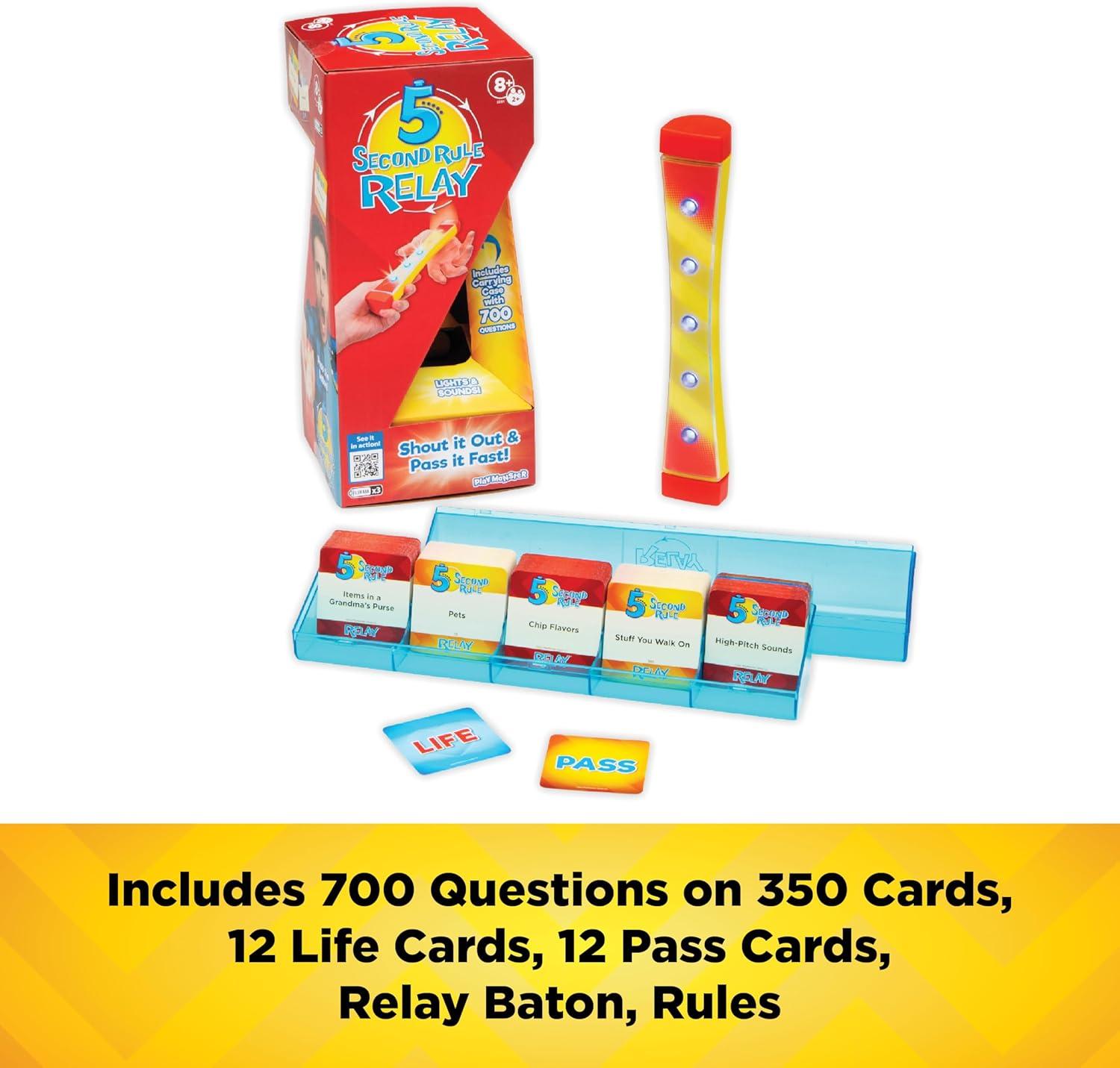 image5 Second Rule Relay  Family Party Game  Electronic Relay Baton  Shout It Out ampamp Pass It Fast  for 2 or More Players for Kids Ages 8 and UpModern