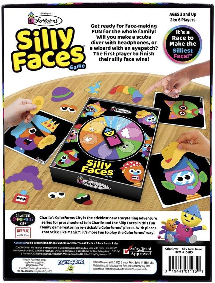 imageColorforms  Silly Faces Game  Family Fun with Classic Activity  Ages 3New  Improved