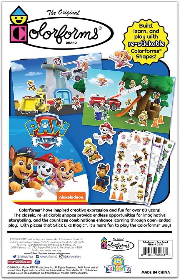 imageColorforms Play Sets  Paw Patrol  The Classic Picture Toy That Sticks Like Magic  for Ages 3Multi