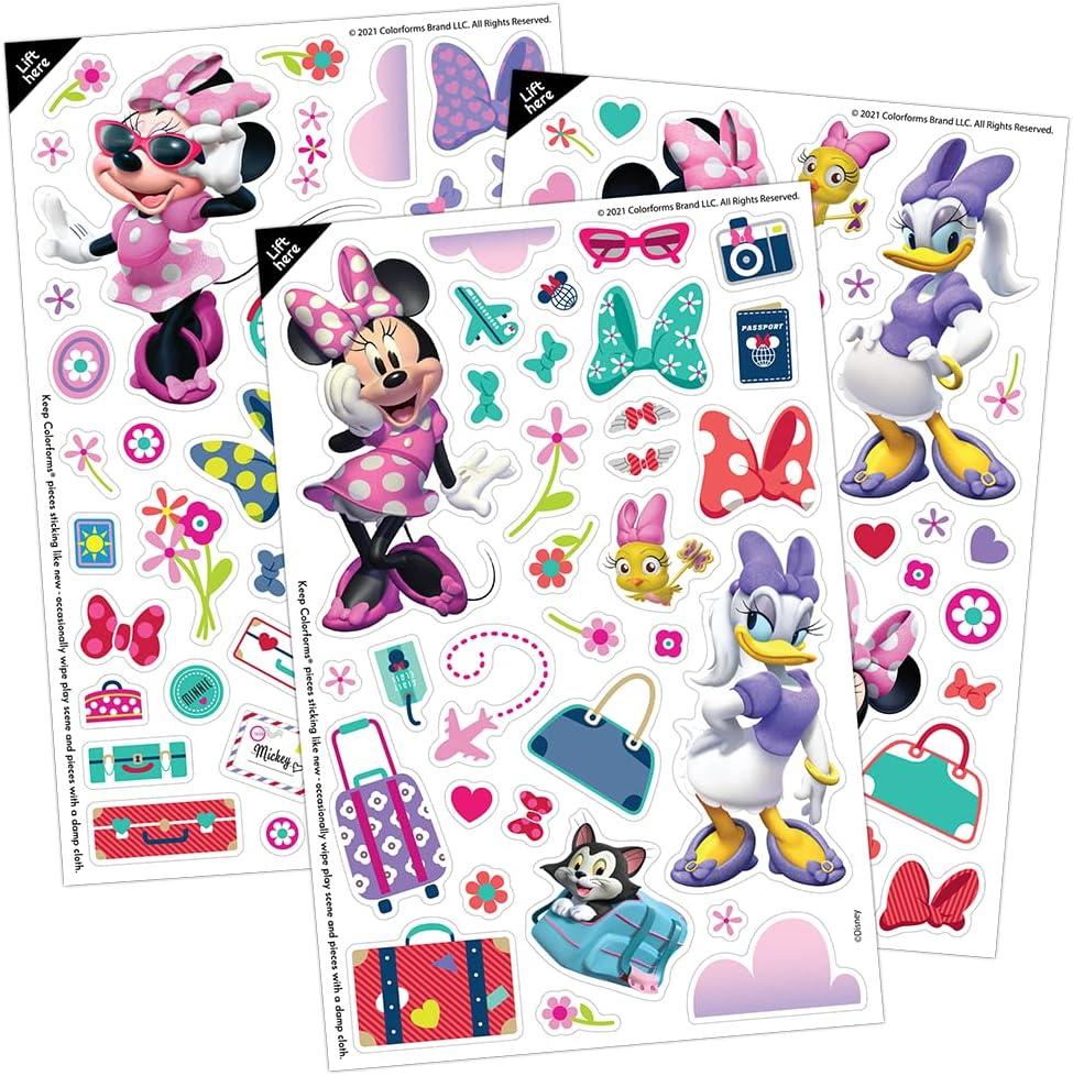 imageColorforms Travel Set Stickers for Kids  Disney Minnie Toys Arts and Crafts Reusable Sticker Book Kids Stickers Toddler Crafts Stickers for Boys Girls Arts ampamp Crafts Craft Supplies Ages 3