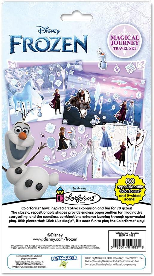 imageColorforms Travel Set Stickers for Kids  Frozen Stickers Arts and Crafts Reusable Sticker Book Kids Stickers Toddler Crafts Stickers for Boys Girls Arts ampamp Crafts Craft Supplies Ages 3