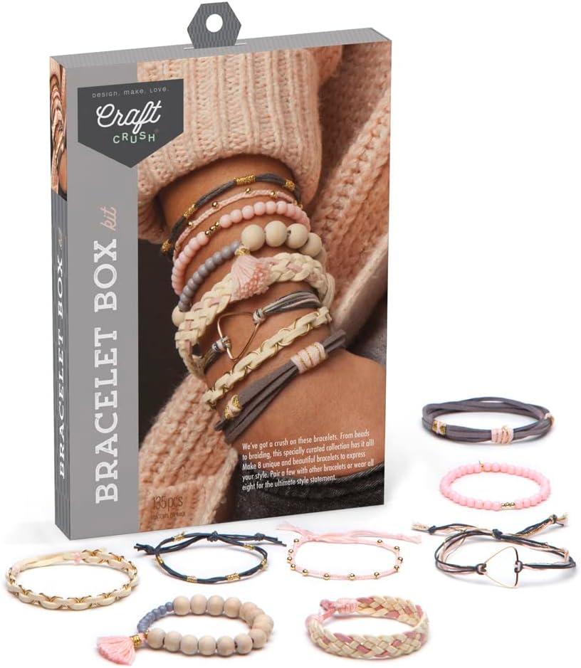 imageCraft Crush Bracelet Maker Set  DIY Jewelry Making Kit for Teens ampamp Adults  Makes 8 Friendship Bracelets  Mini Kit for Ages 13Blush