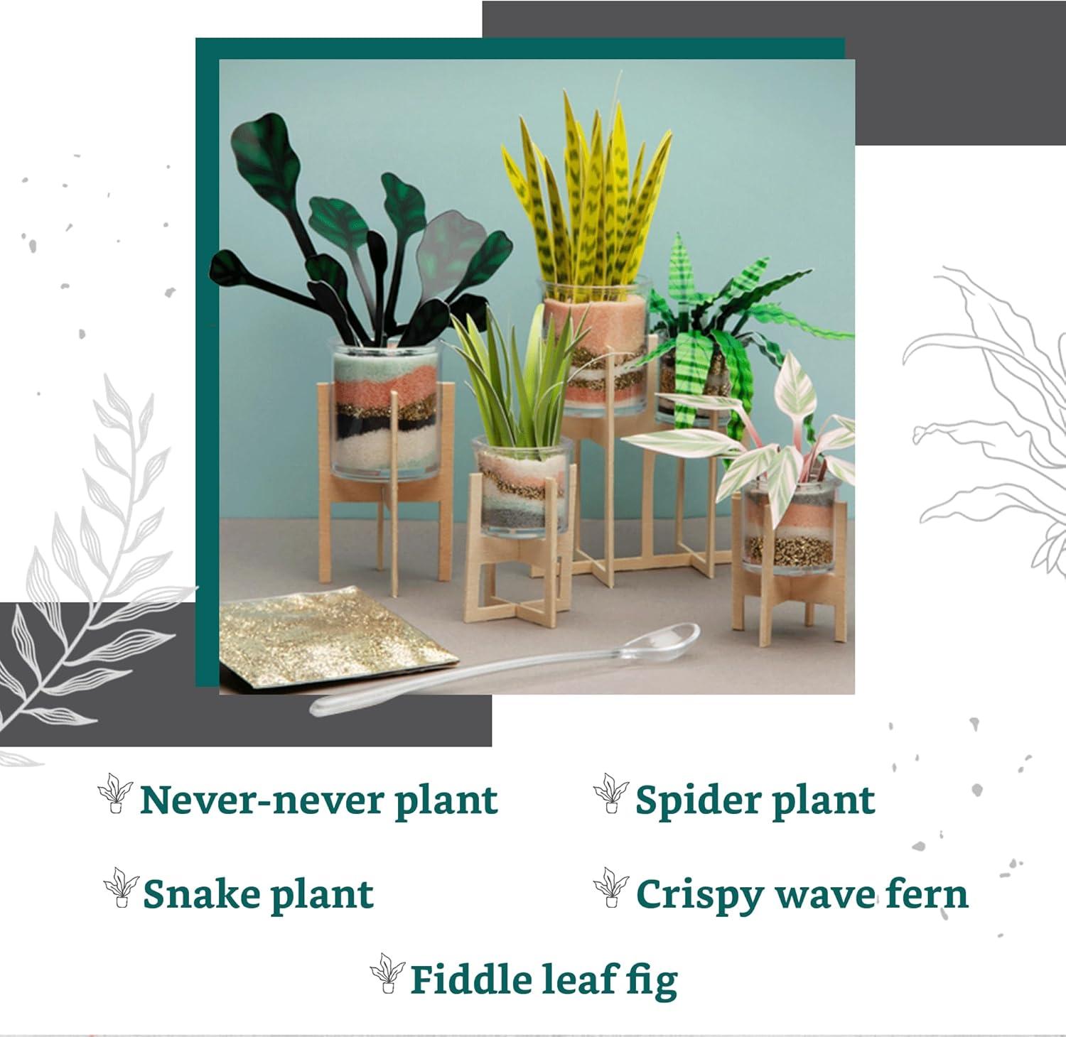 imageCraft Crush Faux Plant Sand Craft Kit  DIY Home Decor for Desk Dresser ampamp Office