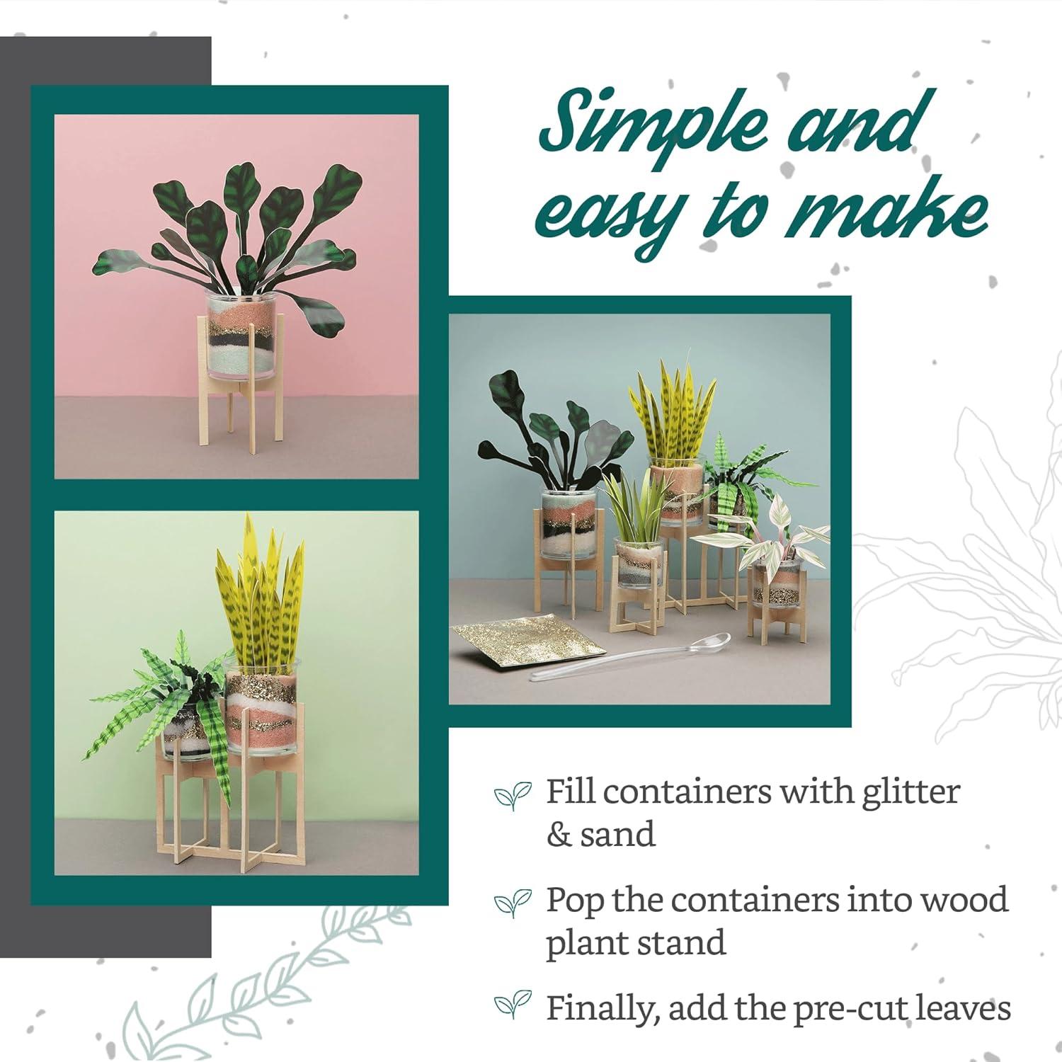 imageCraft Crush Faux Plant Sand Craft Kit  DIY Home Decor for Desk Dresser ampamp Office