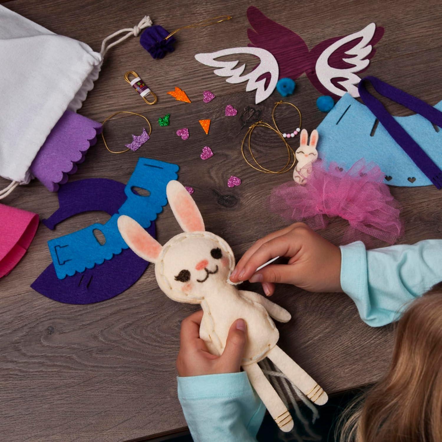 imageCrafttastic  Make a Fox Friend Craft Kit  Learn to Make 1 EasytoSew Stuffie with Clothes ampamp AccessoriesMake a Bunny Friend Craft Kit