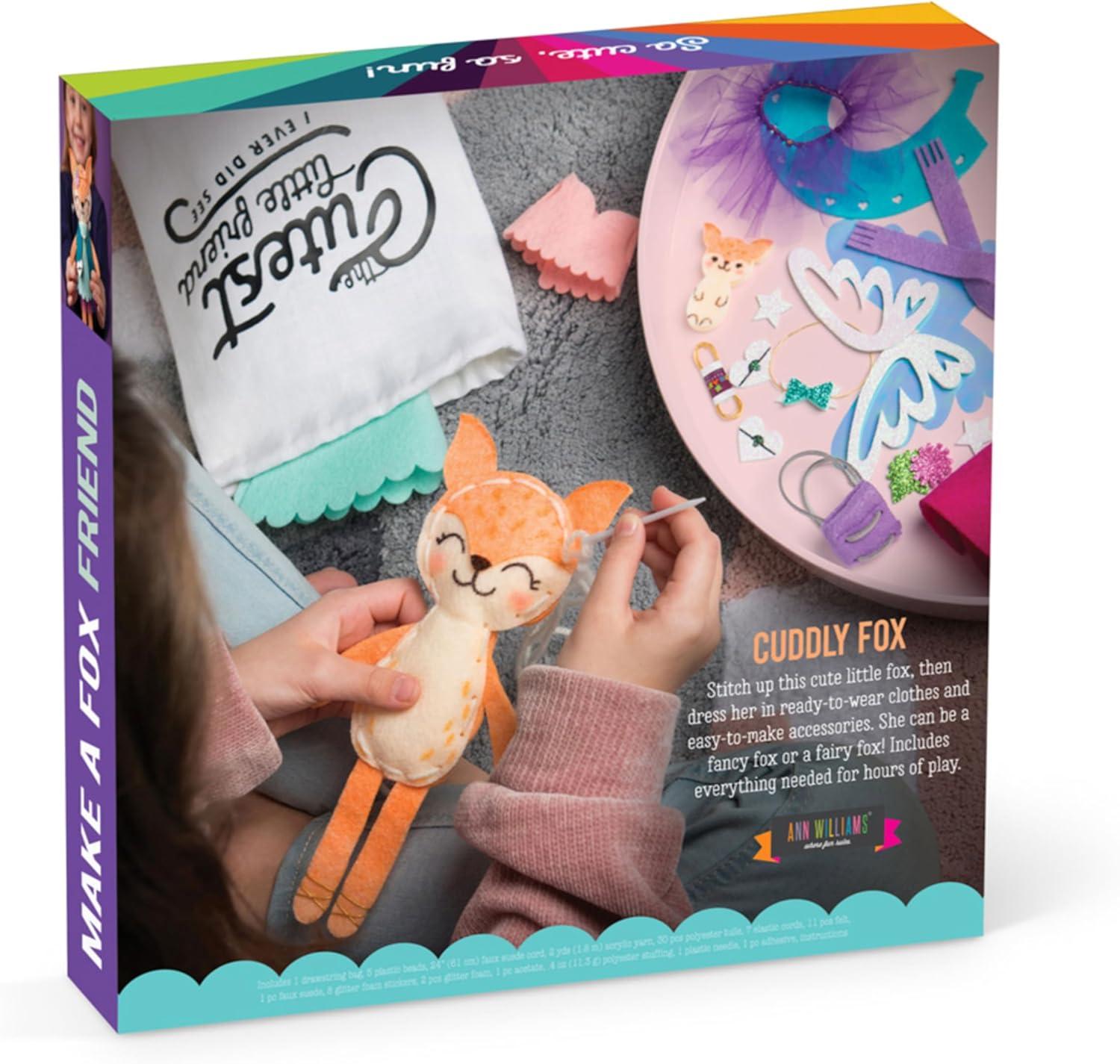 imageCrafttastic  Make a Fox Friend Craft Kit  Learn to Make 1 EasytoSew Stuffie with Clothes ampamp AccessoriesMake a Fox Friend Craft Kit