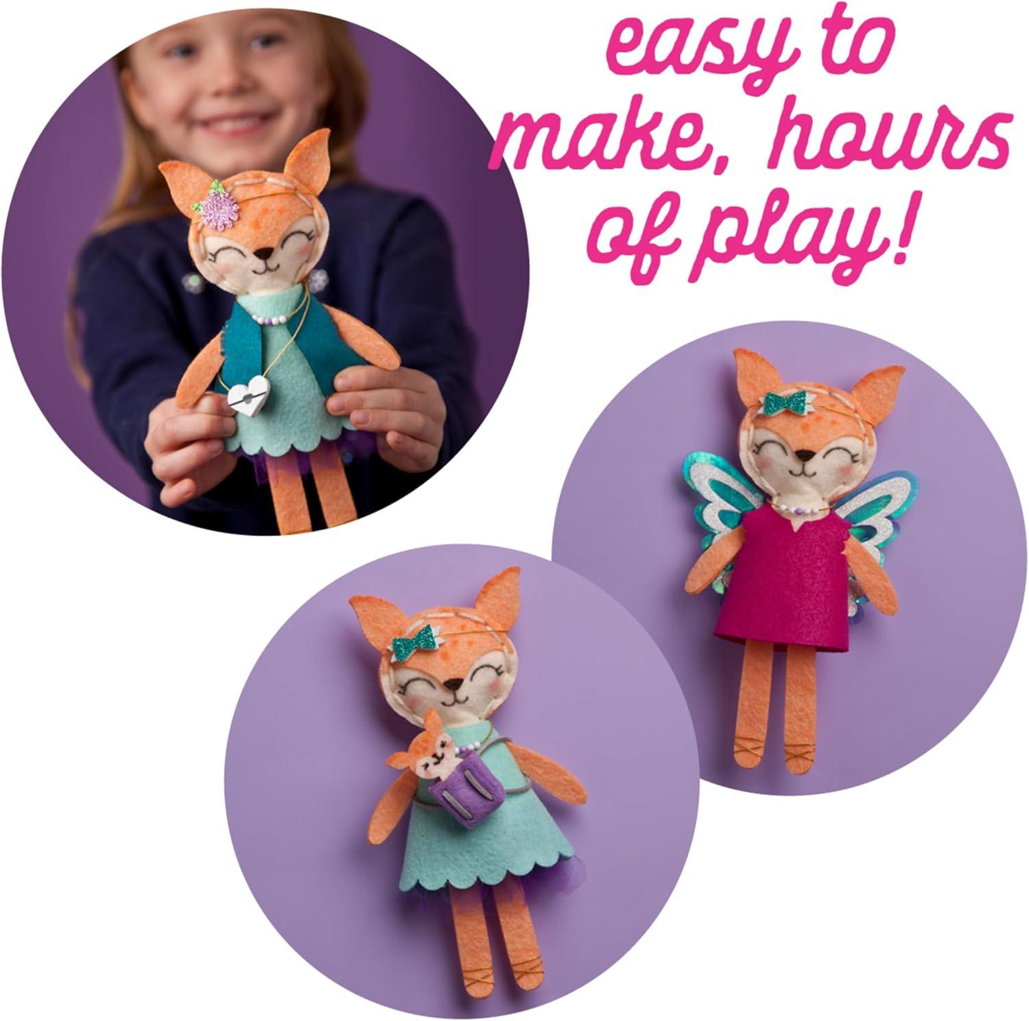imageCrafttastic  Make a Fox Friend Craft Kit  Learn to Make 1 EasytoSew Stuffie with Clothes ampamp AccessoriesMake a Fox Friend Craft Kit