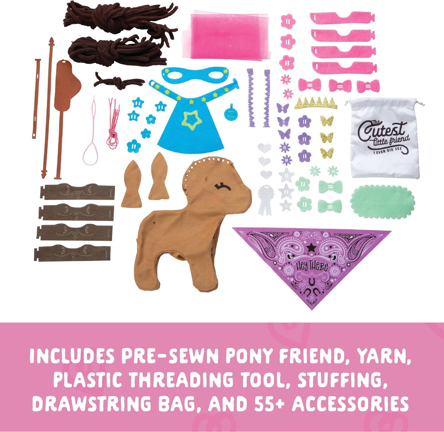 imageCrafttastic  Make a Fox Friend Craft Kit  Learn to Make 1 EasytoSew Stuffie with Clothes ampamp AccessoriesPony