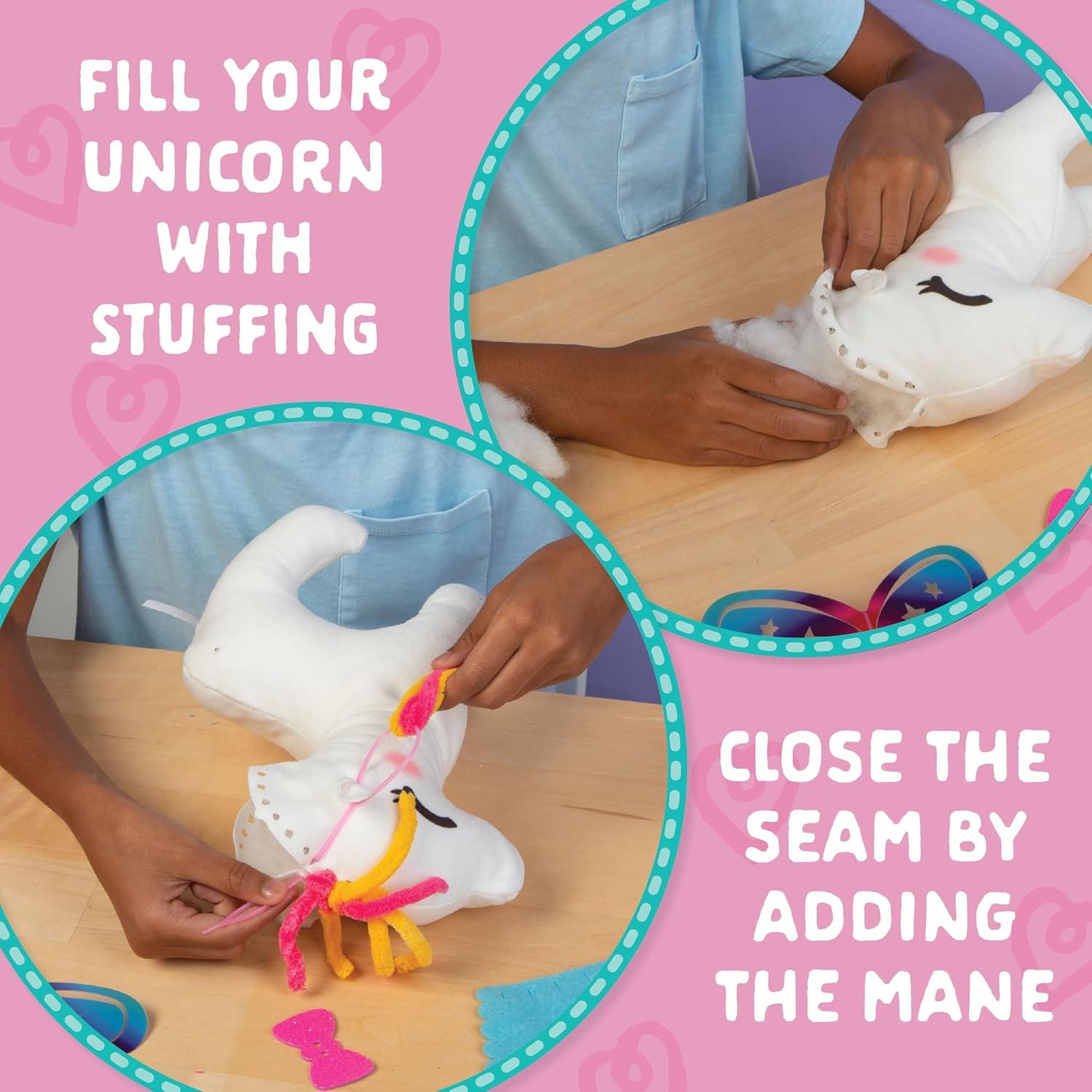 imageCrafttastic  Make a Fox Friend Craft Kit  Learn to Make 1 EasytoSew Stuffie with Clothes ampamp AccessoriesUnicorn