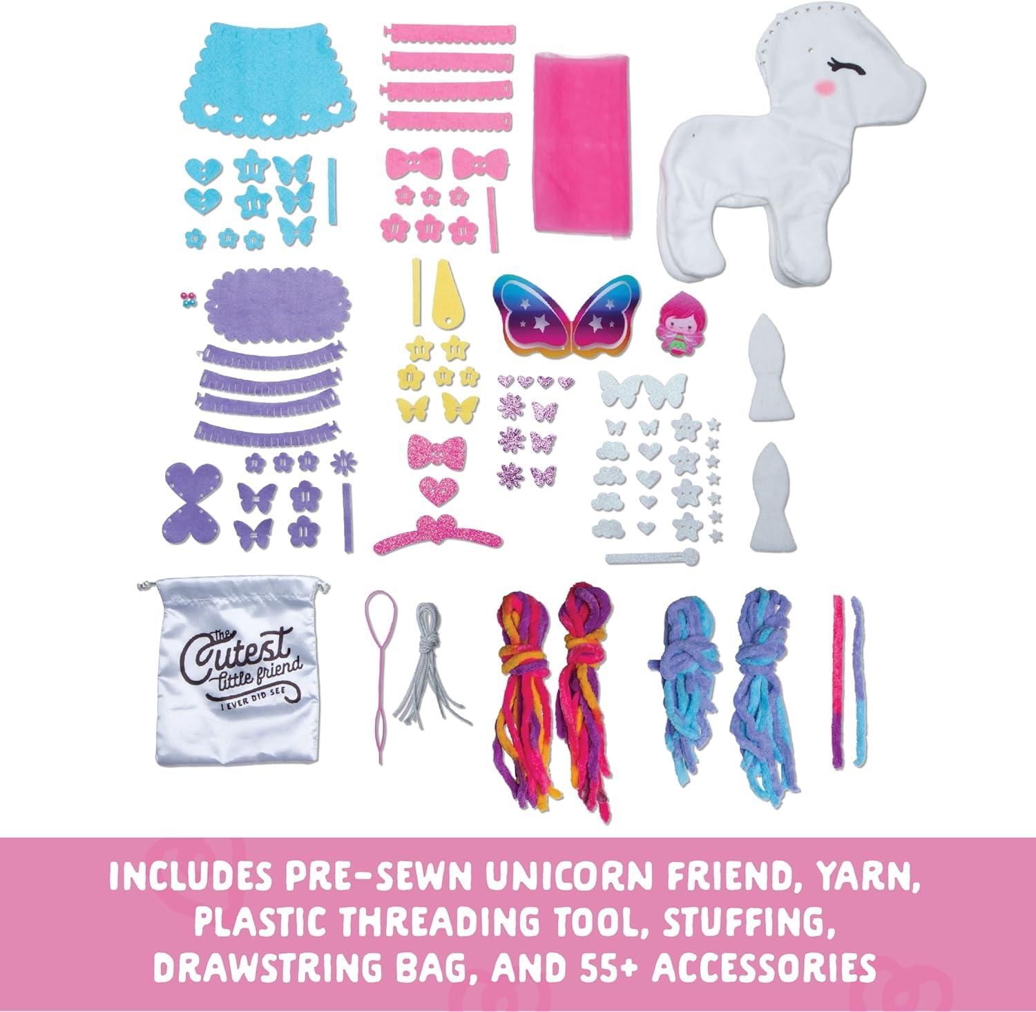 imageCrafttastic  Make a Fox Friend Craft Kit  Learn to Make 1 EasytoSew Stuffie with Clothes ampamp AccessoriesUnicorn