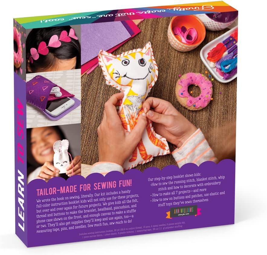 imageCrafttastic Lets Learn to Sew  Mini Sewing Kit Arts and Crafts Art Supplies Embroidery Kit for Beginners Includes Sewing Supplies EasytoFollow Instructions Arts ampamp Crafts Ages 7Crafttastic Learn to Sew Kit