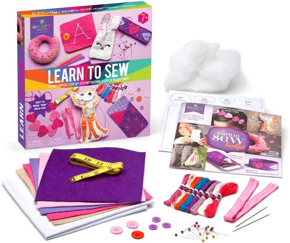imageCrafttastic Lets Learn to Sew  Mini Sewing Kit Arts and Crafts Art Supplies Embroidery Kit for Beginners Includes Sewing Supplies EasytoFollow Instructions Arts ampamp Crafts Ages 7Crafttastic Learn to Sew Kit