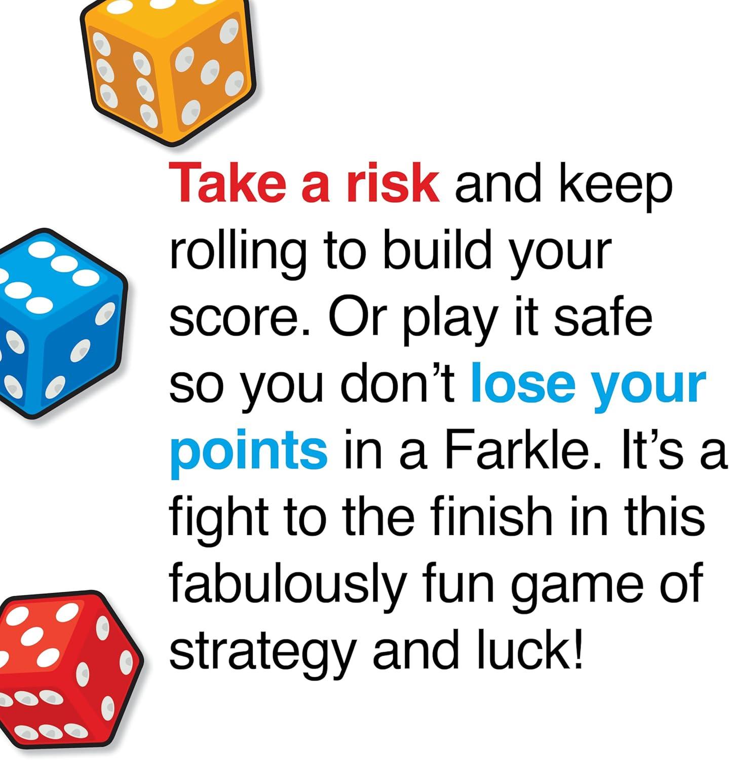 imageFarkle Classic Dice Game  Rainbow Kids Games Dice Games Family Games Travel Games Adult Games Board Games Dice Cup Dice Set Farkle Score Sheets Included Ages 8Farkle Dice