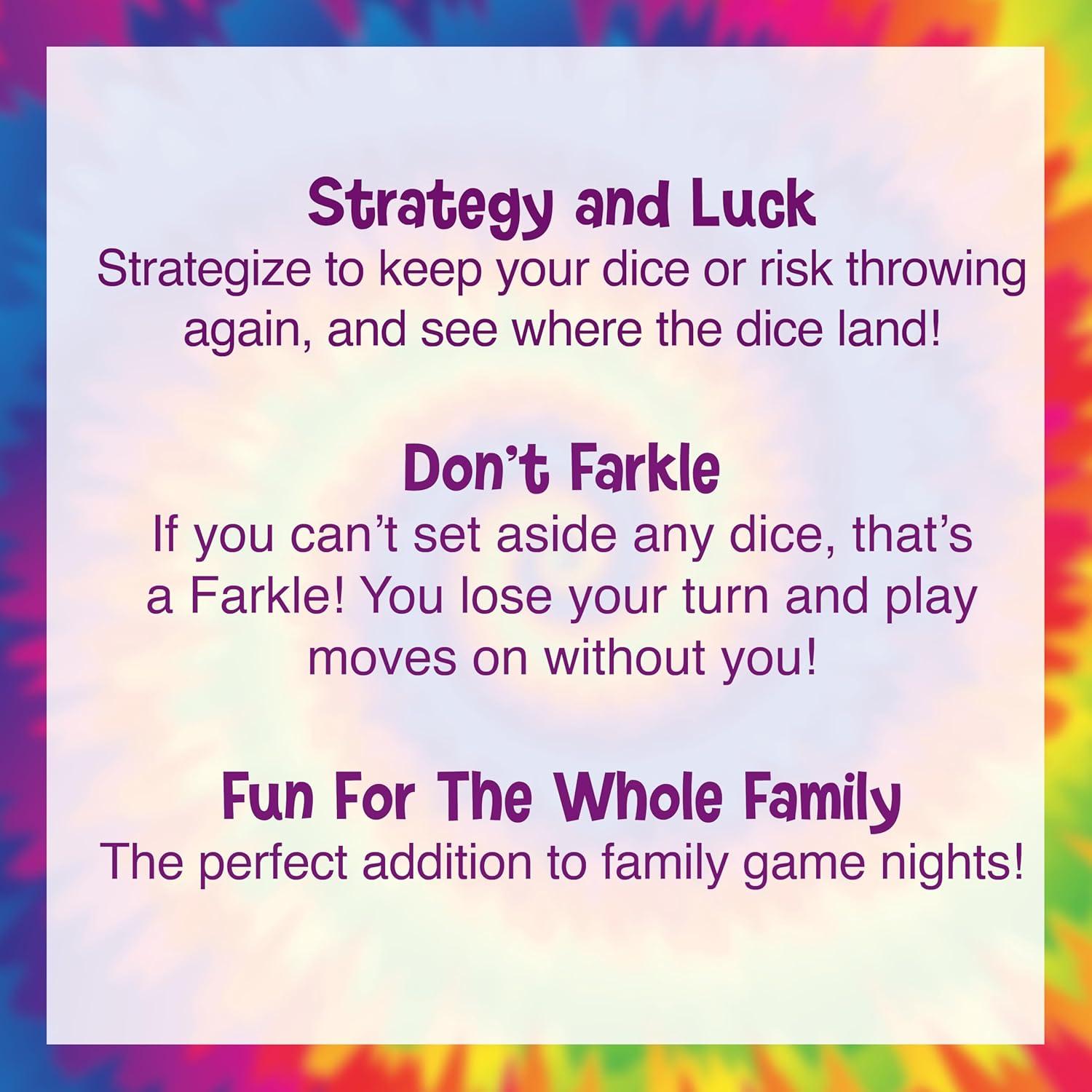 imageFarkle Classic Dice Game  Rainbow Kids Games Dice Games Family Games Travel Games Adult Games Board Games Dice Cup Dice Set Farkle Score Sheets Included Ages 8Farkle Dice
