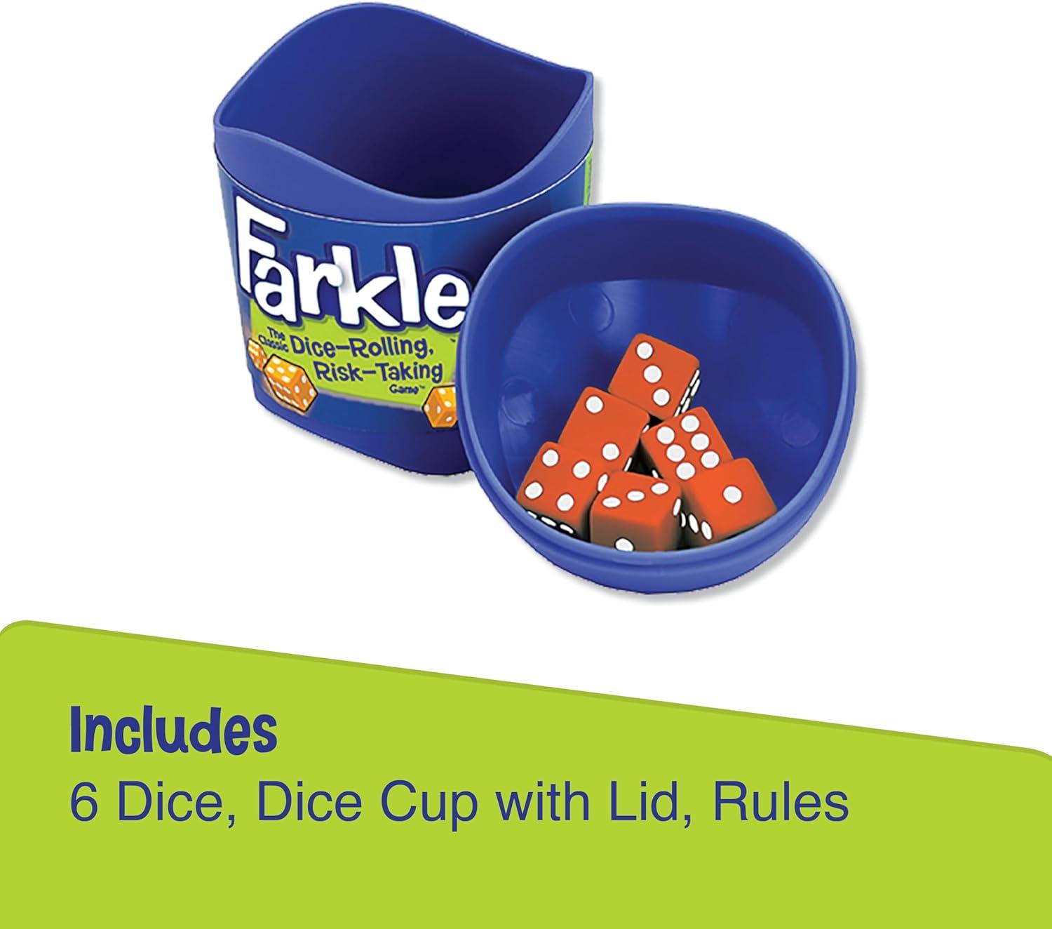 imageFarkle Classic Dice Games  Kids Family Games Travel Game Adult Games Board Game Dice Cup Dice Set Farkle Score Sheets Included Ages 8Classic