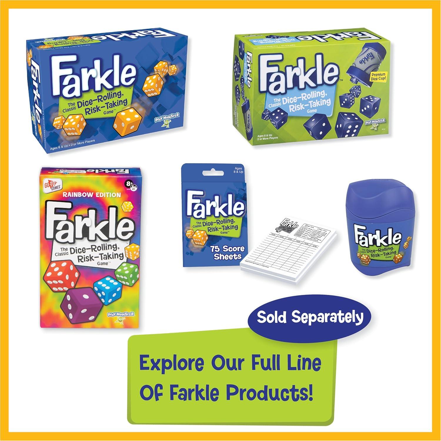imageFarkle Classic Dice Games  Kids Family Games Travel Game Adult Games Board Game Dice Cup Dice Set Farkle Score Sheets Included Ages 8Classic Set