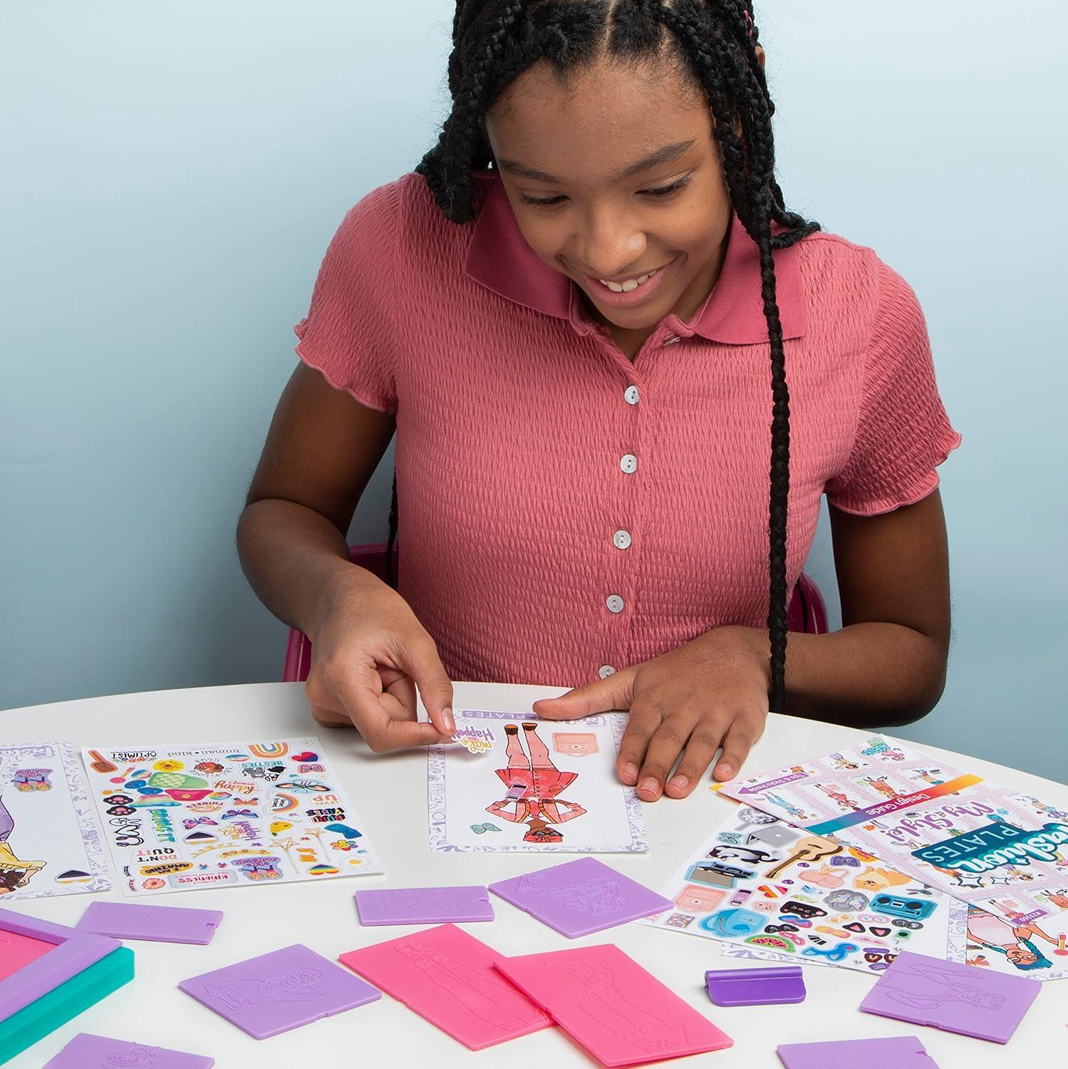 imageFashion Plates Classic  Girls Fashion MixandMatch Drawing Kit Arts and Crafts Coloring Art Supplies Craft Supplies Stencils Crayons Included Create Your Own Fashion Designs Ages 6My Styles