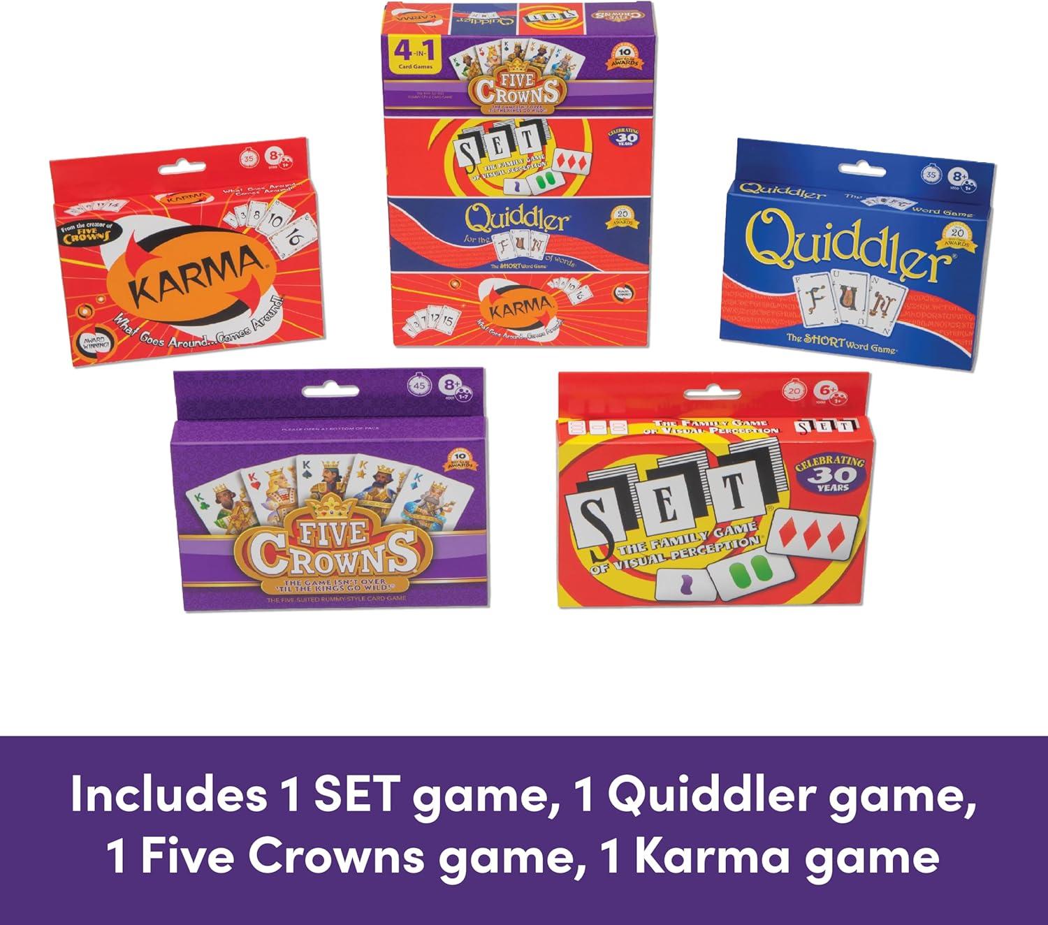imageFive Crowns Giant Card Games  Jumbo Playing Cards Card Game for Kids and Adults Family Game Night 5 Suited Rummy Style Card Game Ages 84 Pack Bundle