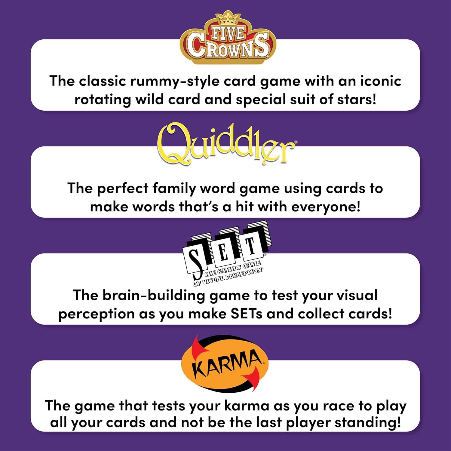imageFive Crowns Giant Card Games  Jumbo Playing Cards Card Game for Kids and Adults Family Game Night 5 Suited Rummy Style Card Game Ages 84 Pack Bundle