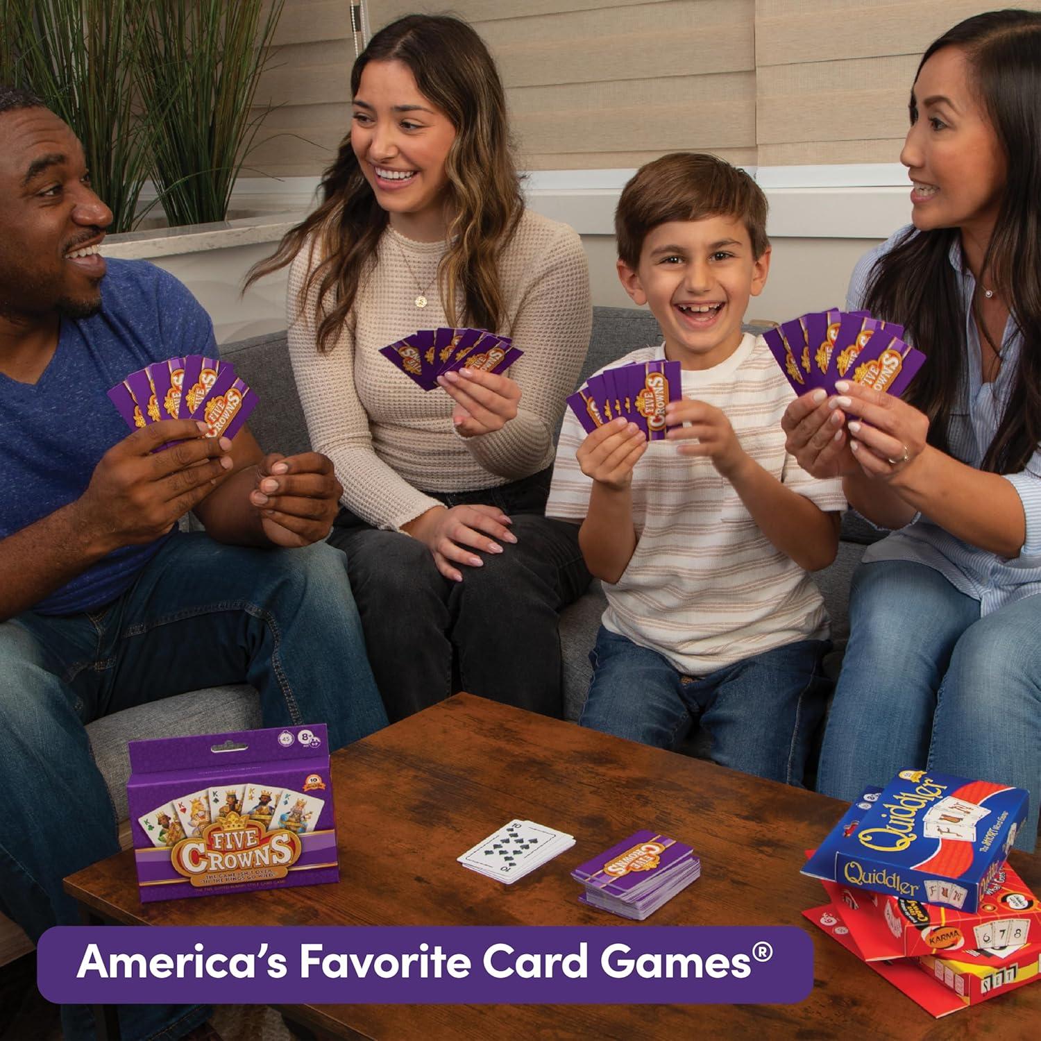 imageFive Crowns Giant Card Games  Jumbo Playing Cards Card Game for Kids and Adults Family Game Night 5 Suited Rummy Style Card Game Ages 84 Pack Bundle
