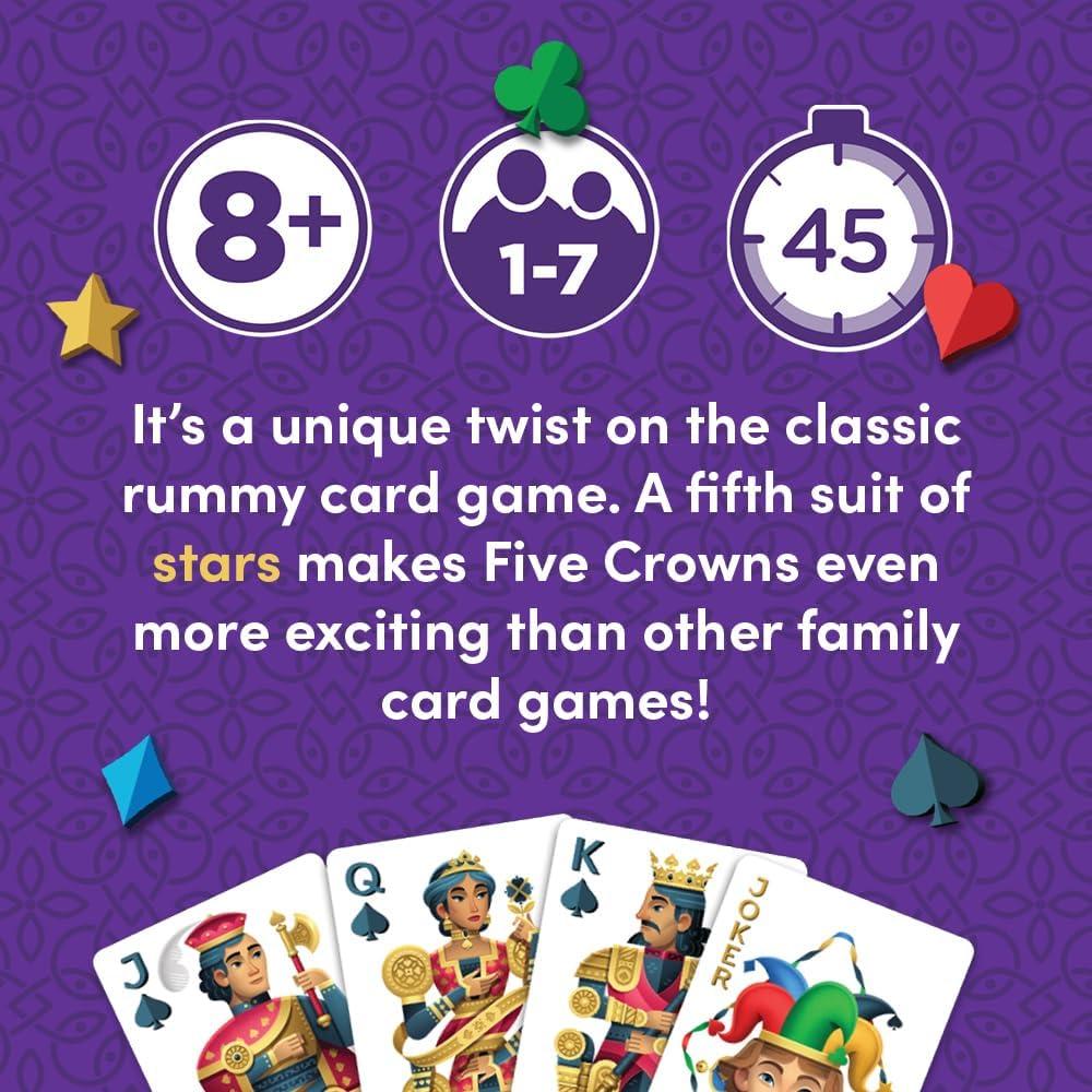 imageFive Crowns Giant Card Games  Jumbo Playing Cards Card Game for Kids and Adults Family Game Night 5 Suited Rummy Style Card Game Ages 8Card Game