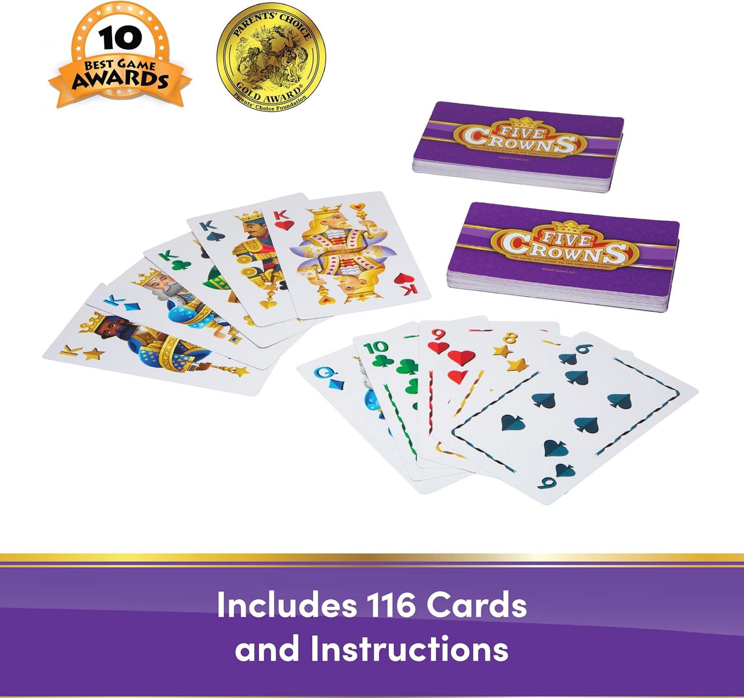 imageFive Crowns Giant Card Games  Jumbo Playing Cards Card Game for Kids and Adults Family Game Night 5 Suited Rummy Style Card Game Ages 8Five Crowns Giant