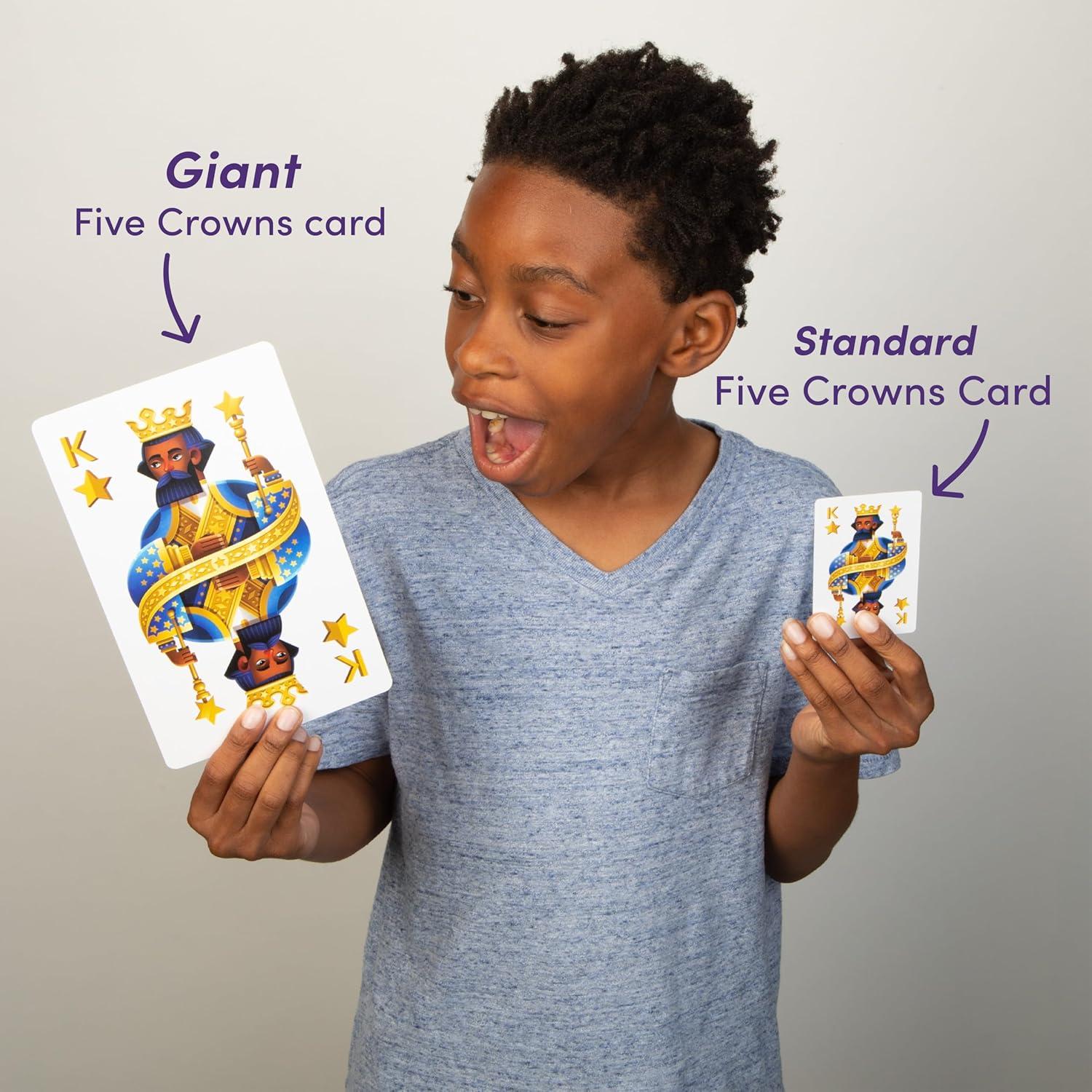 imageFive Crowns Giant Card Games  Jumbo Playing Cards Card Game for Kids and Adults Family Game Night 5 Suited Rummy Style Card Game Ages 8Five Crowns Giant