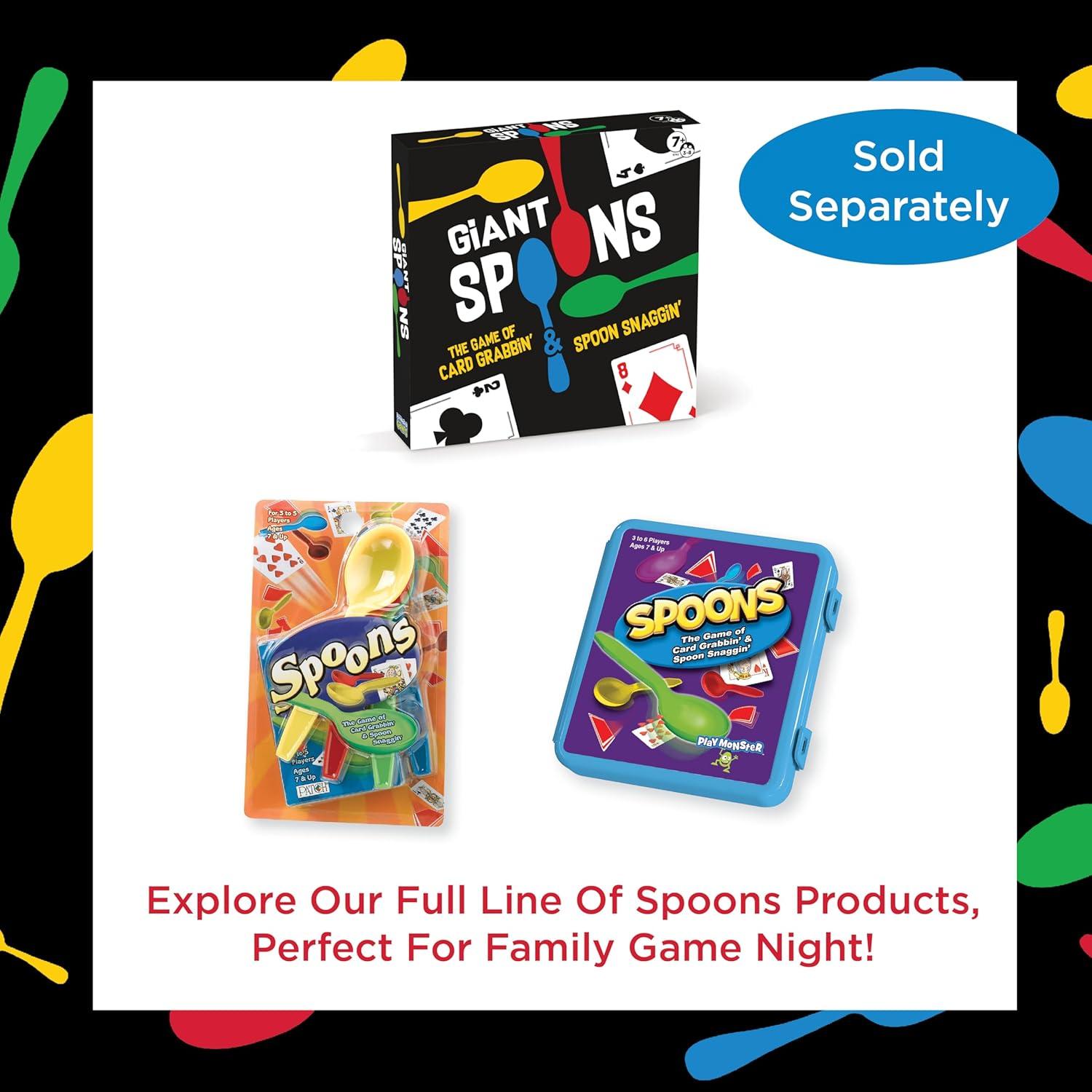 imageGiant Spoons Card Games for Kids  Spoons Game Deck of Cards Fun Family Games for Kids and Adults Playing Cards Game Night Travel Games 36 MultiPlayer Card Game Games for Adults Ages 7Giant Spoons