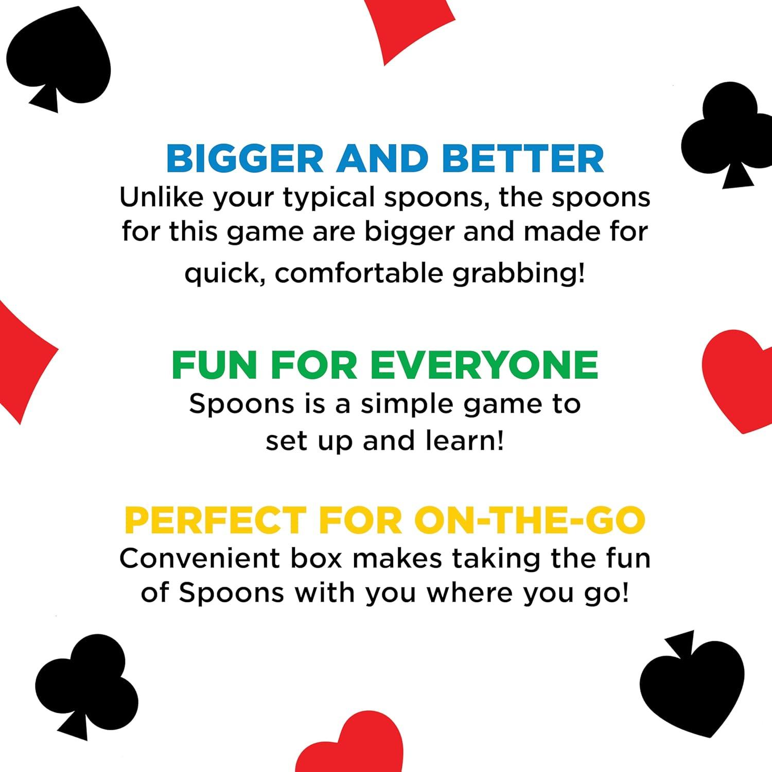 imageGiant Spoons Card Games for Kids  Spoons Game Deck of Cards Fun Family Games for Kids and Adults Playing Cards Game Night Travel Games 36 MultiPlayer Card Game Games for Adults Ages 7Giant Spoons