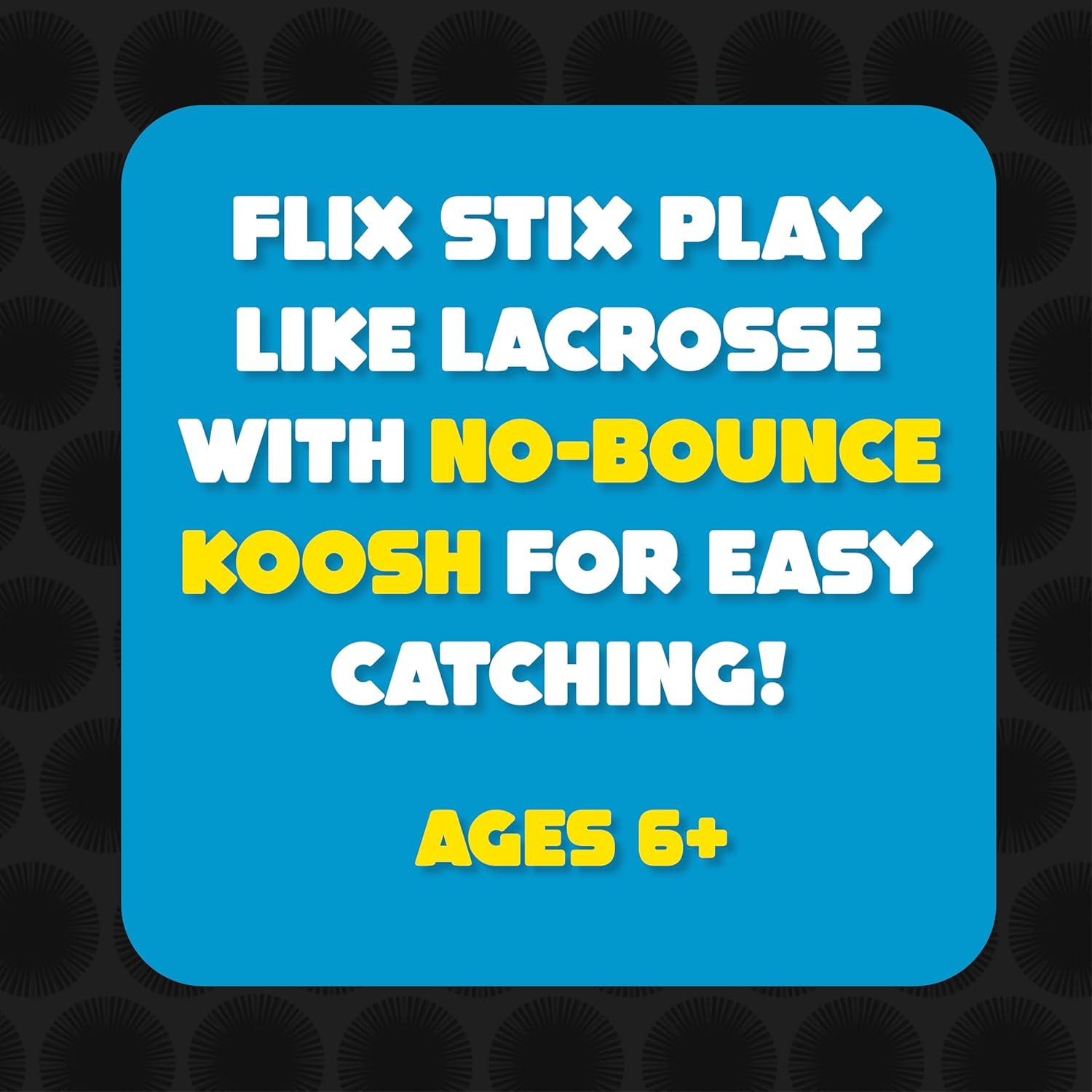 imageKoosh Flix Stix  Kids Outdoor Toys Beach Toys Plays Like Lacrosse Kids Games Outdoor Games for Adults and Family Ball Included Outdoor Play Toys ScreenFree Ages 6BlueRed