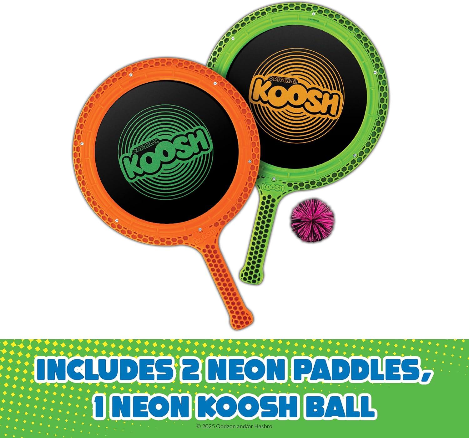 imageKoosh Paddle Playset  Kids Outdoor Toys Beach Toys Kids Games Outdoor Games for Adults and Family Outdoor Games for Kids Kids Toys Fidget Toys for Kids Ages 4Neon