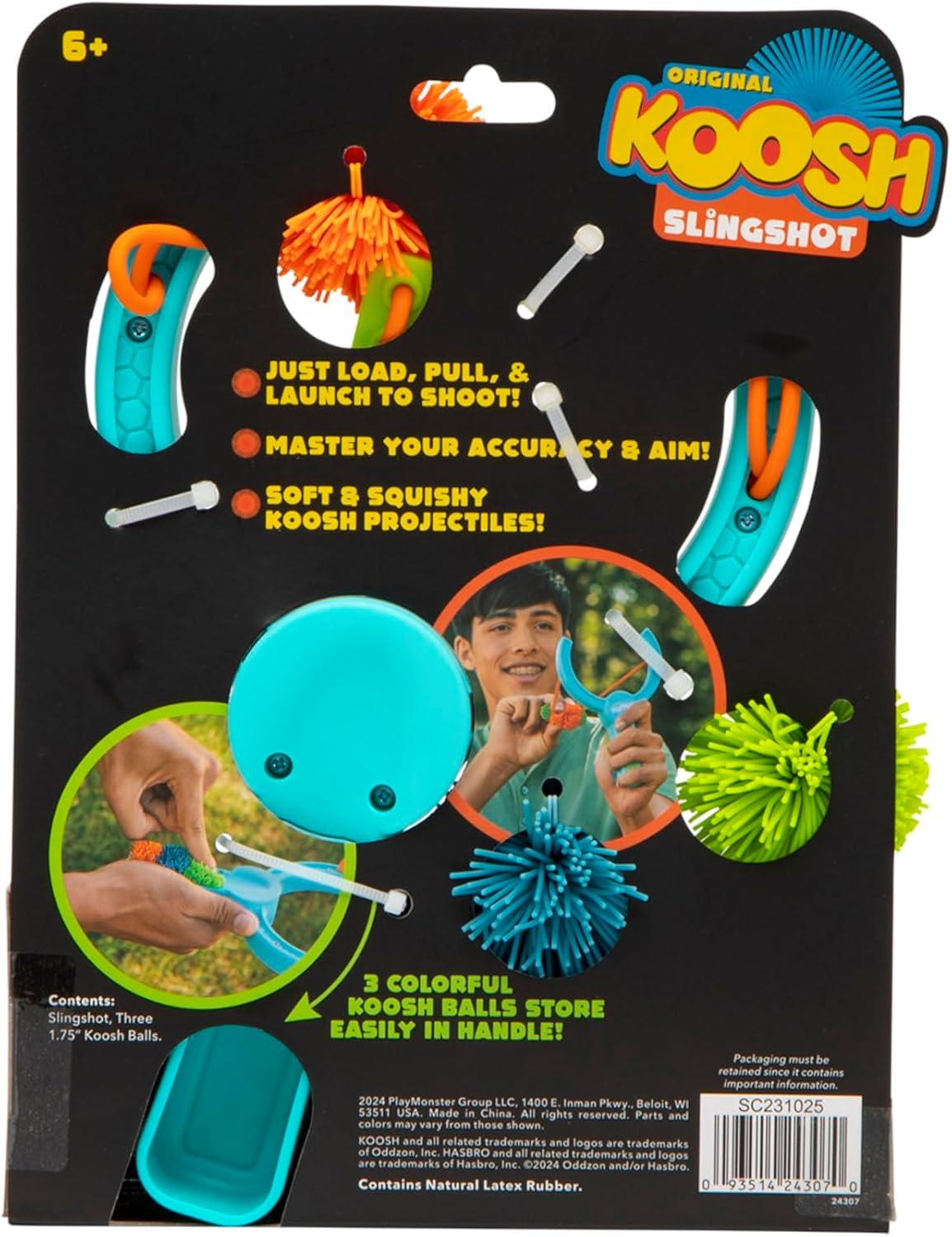 imageKoosh Slingshot  Kids Games Outdoor Games for Adults and Family Beach Toys Fidget Toys for Kids 3 Mini Balls Included Easy Storage Handle Just Load Pull and Launch ScreenFree Ages 6Slingshot