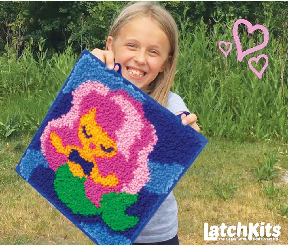 imageLatchKits Latch Hook Kits for Kids  Kids Crafts Arts and Crafts Yarn Art Wall Hanging ampamp MiniRugs Craft Supplies PreCut Yarn Easy Pattern Hook Included Arts ampamp Craft Ages 6 UnicornMermaid