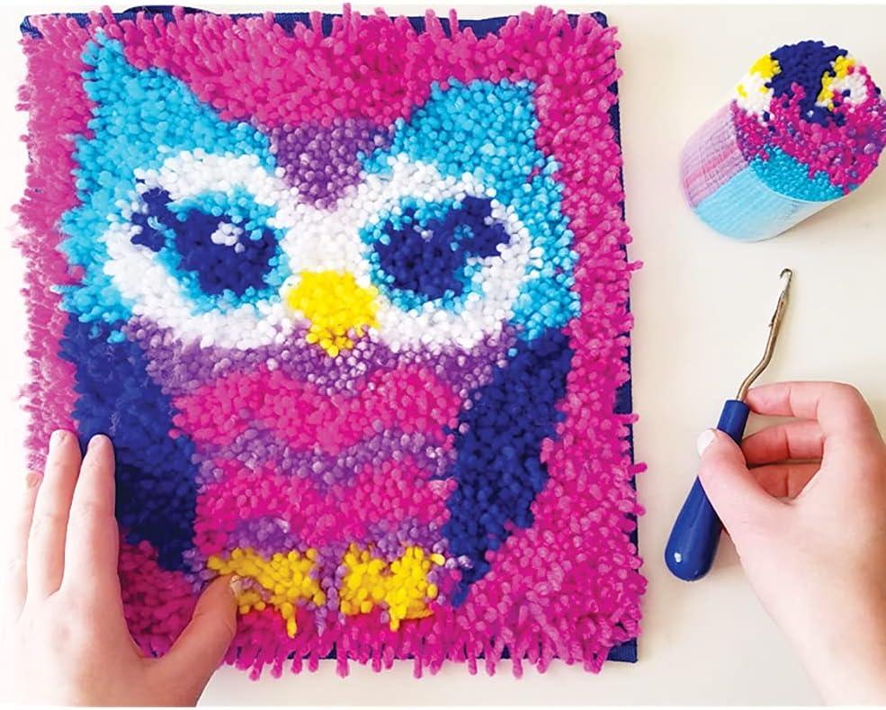 imageLatchKits Latch Hook Kits for Kids  Kids Crafts Arts and Crafts Yarn Art Wall Hanging ampamp MiniRugs Craft Supplies PreCut Yarn Easy Pattern Hook Included Arts ampamp Craft Ages 6 UnicornOwl