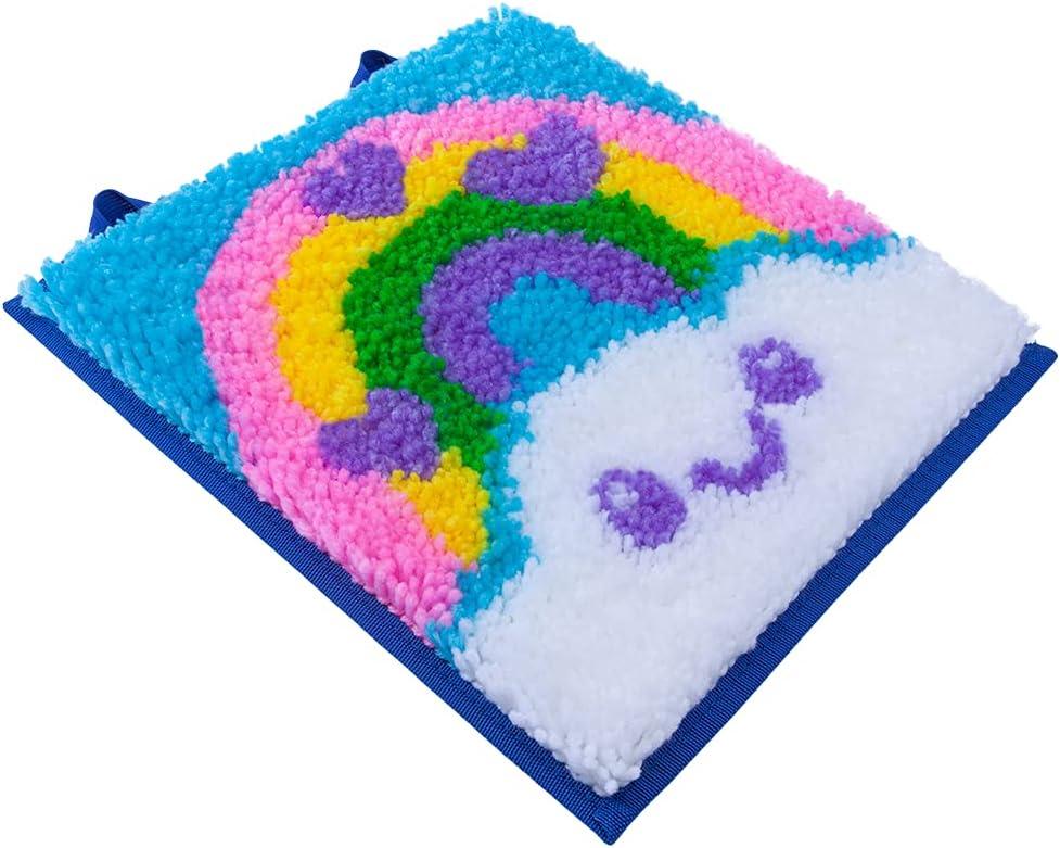 imageLatchKits Latch Hook Kits for Kids  Kids Crafts Arts and Crafts Yarn Art Wall Hanging ampamp MiniRugs Craft Supplies PreCut Yarn Easy Pattern Hook Included Arts ampamp Craft Ages 6 UnicornRainbow