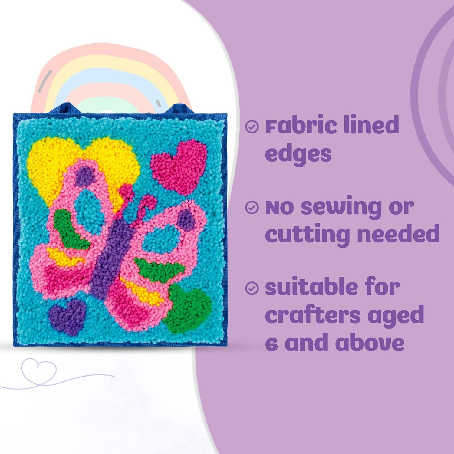 imageLatchKits Latch Hook Kits for Kids  Kids Crafts Arts and Crafts Yarn Art Wall Hanging ampamp MiniRugs Craft Supplies PreCut Yarn Easy Pattern Hook Included Arts ampamp Craft Ages 6 UnicornButterfly