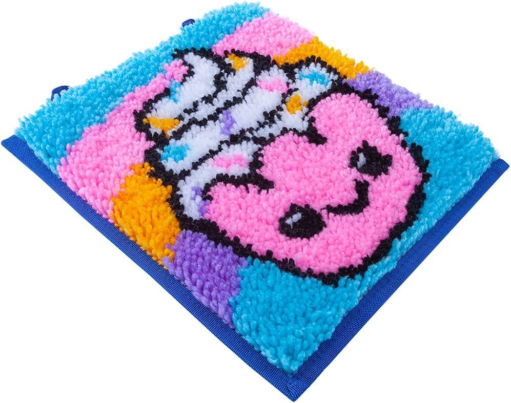 imageLatchKits Latch Hook Kits for Kids  Kids Crafts Arts and Crafts Yarn Art Wall Hanging ampamp MiniRugs Craft Supplies PreCut Yarn Easy Pattern Hook Included Arts ampamp Craft Ages 6 UnicornCupcake