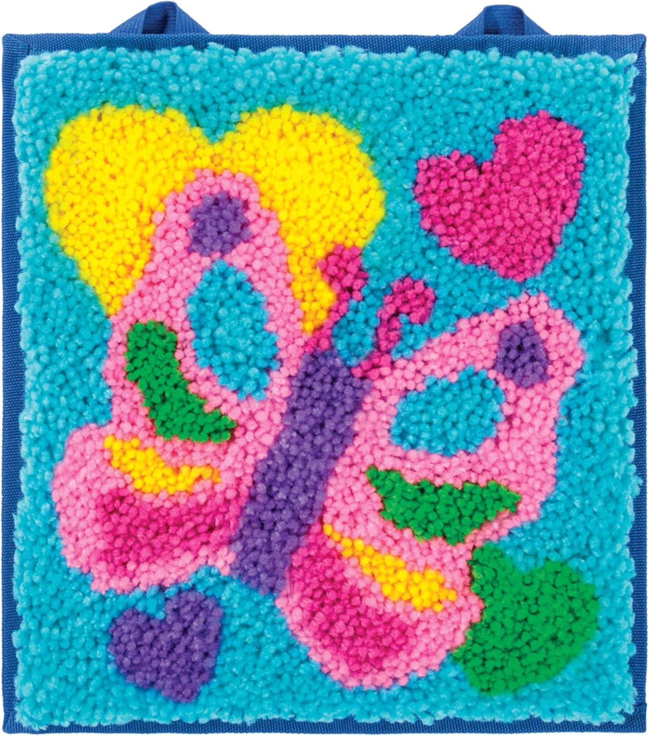 imageLatchKits Latch Hook Kits for Kids  Kids Crafts Arts and Crafts Yarn Art Wall Hanging ampamp MiniRugs Craft Supplies PreCut Yarn Easy Pattern Hook Included Arts ampamp Craft Ages 6 UnicornButterfly