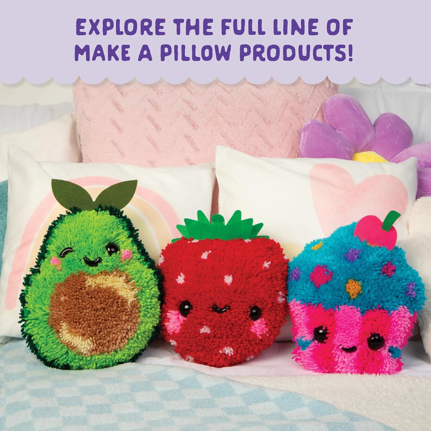 imageLatchkits Strawberry Pillow  Latch Hook Kits for Kids Arts and Crafts Yarn Art Kids Crafts Toys for Girls Birthday Gift for Girls Easy to Follow Pattern Hook Included Craft Kits Ages 6Avocado Pillow