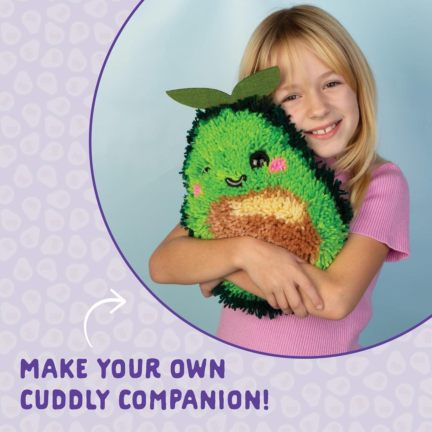 imageLatchkits Strawberry Pillow  Latch Hook Kits for Kids Arts and Crafts Yarn Art Kids Crafts Toys for Girls Birthday Gift for Girls Easy to Follow Pattern Hook Included Craft Kits Ages 6Avocado Pillow