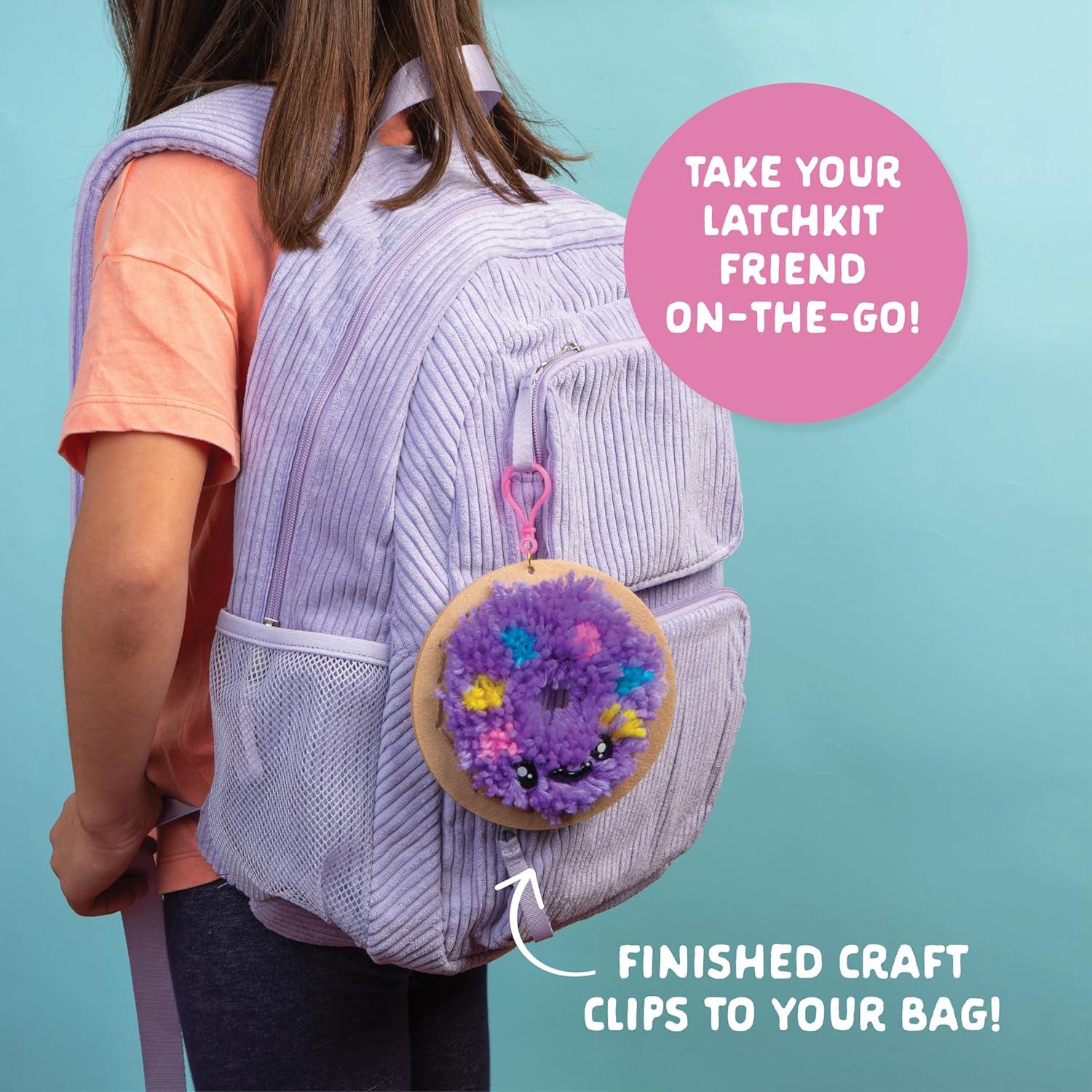 imageLatchkits Strawberry Pillow  Latch Hook Kits for Kids Arts and Crafts Yarn Art Kids Crafts Toys for Girls Birthday Gift for Girls Easy to Follow Pattern Hook Included Craft Kits Ages 6Mini Donut