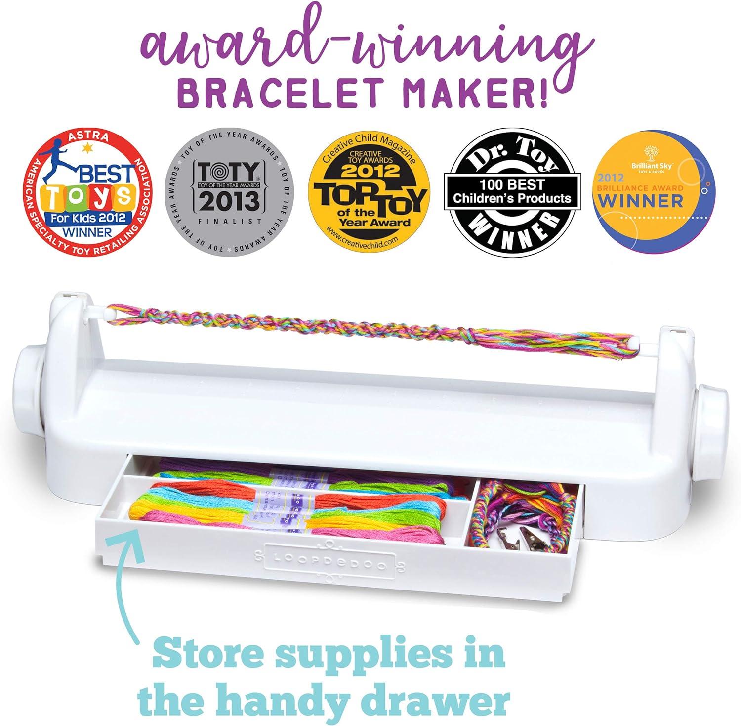 imageLoopdedoo Colorspin Electric Friendship Bracelet Maker Kit  Make Bracelets in Minutes for Birthdays and Friendship Gifts  Make 15 Bracelets Design Markers Included Ages 6Original