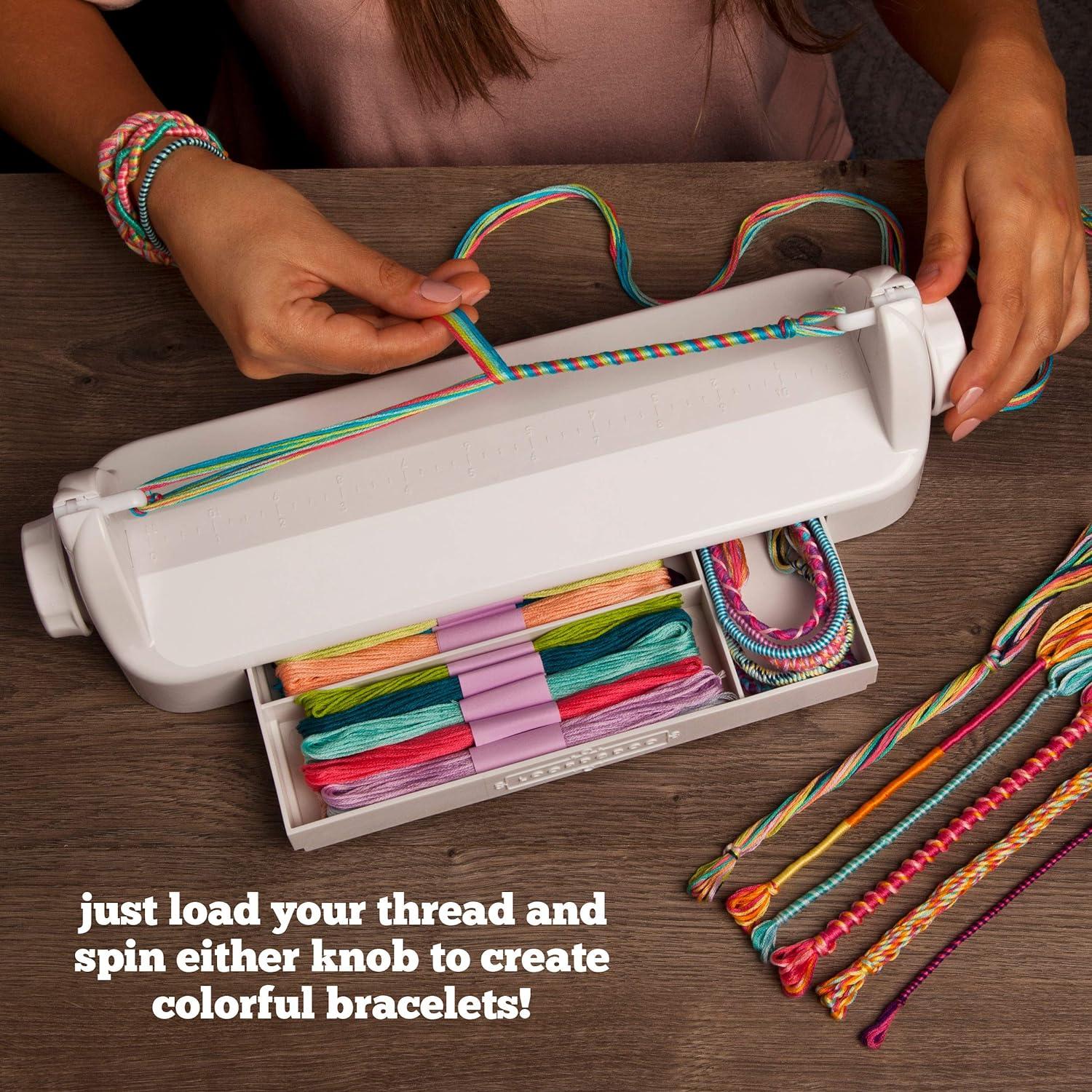 imageLoopdedoo Colorspin Electric Friendship Bracelet Maker Kit  Make Bracelets in Minutes for Birthdays and Friendship Gifts  Make 15 Bracelets Design Markers Included Ages 6Original