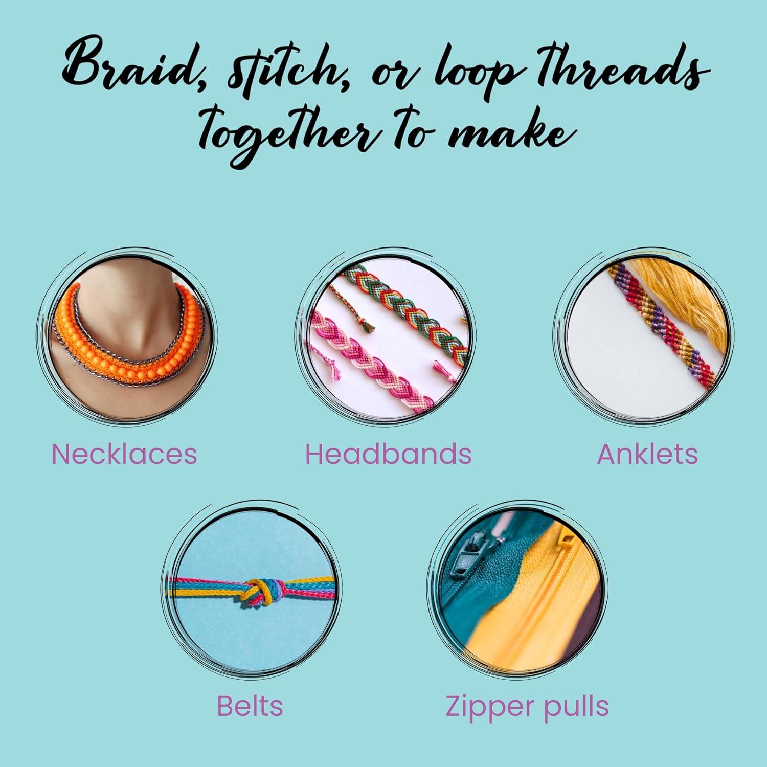 imageLoopdedoo Colorspin Electric Friendship Bracelet Maker Kit  Make Bracelets in Minutes for Birthdays and Friendship Gifts  Make 15 Bracelets Design Markers Included Ages 6Refill