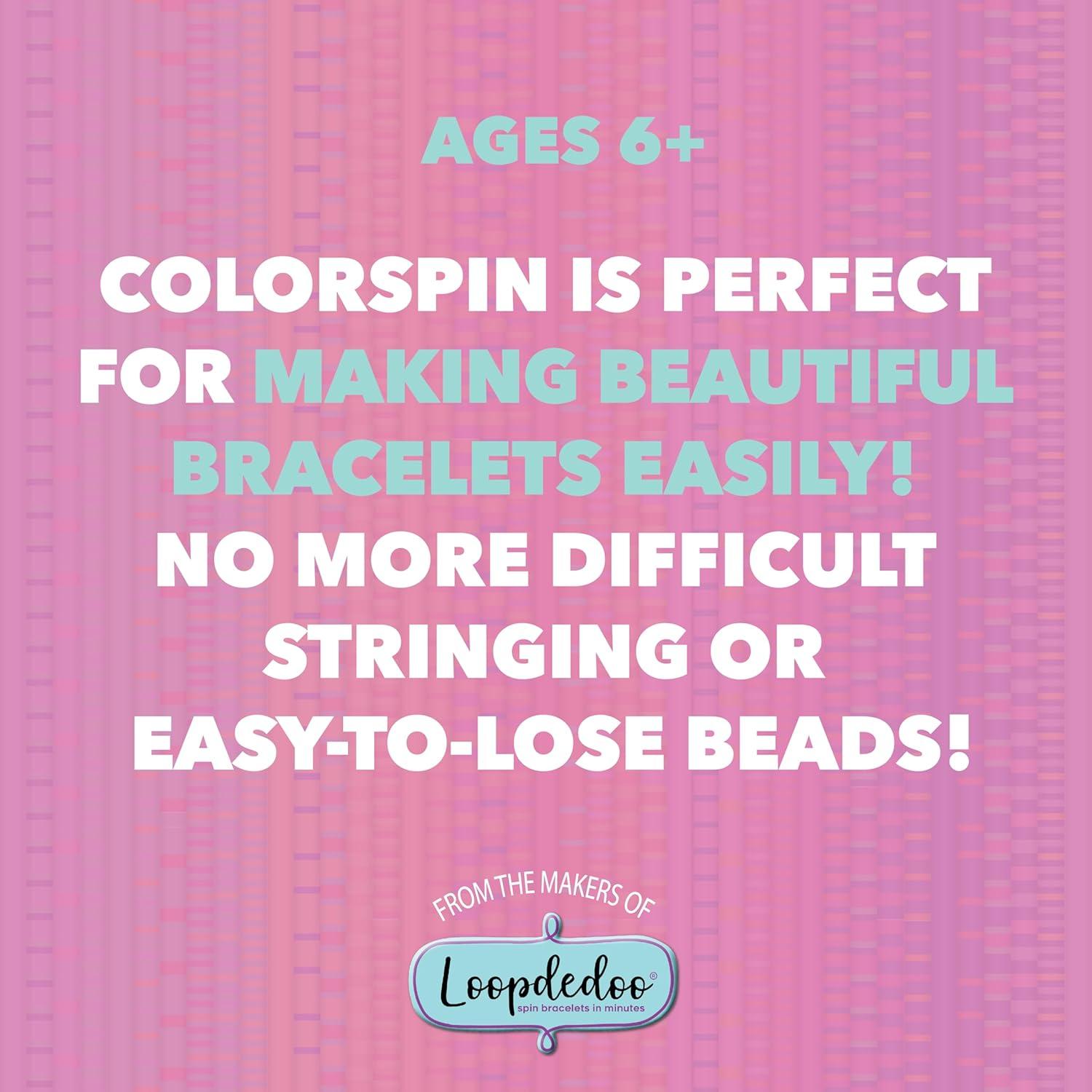 imageLoopdedoo Colorspin Electric Friendship Bracelet Maker Kit  Make Bracelets in Minutes for Birthdays and Friendship Gifts  Make 15 Bracelets Design Markers Included Ages 6Colorspin