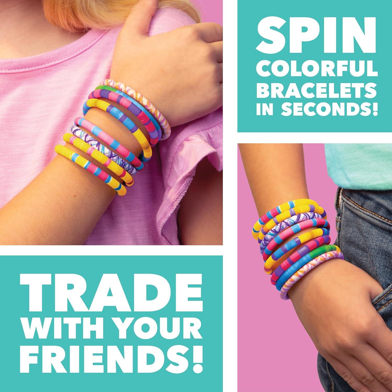 imageLoopdedoo Colorspin Electric Friendship Bracelet Maker Kit  Make Bracelets in Minutes for Birthdays and Friendship Gifts  Make 15 Bracelets Design Markers Included Ages 6Colorspin