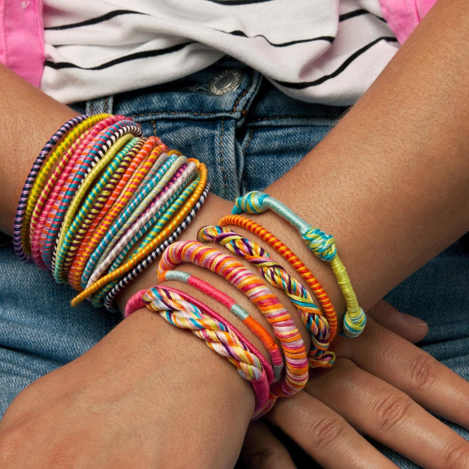 imageLoopdedoo Colorspin Electric Friendship Bracelet Maker Kit  Make Bracelets in Minutes for Birthdays and Friendship Gifts  Make 15 Bracelets Design Markers Included Ages 6Original