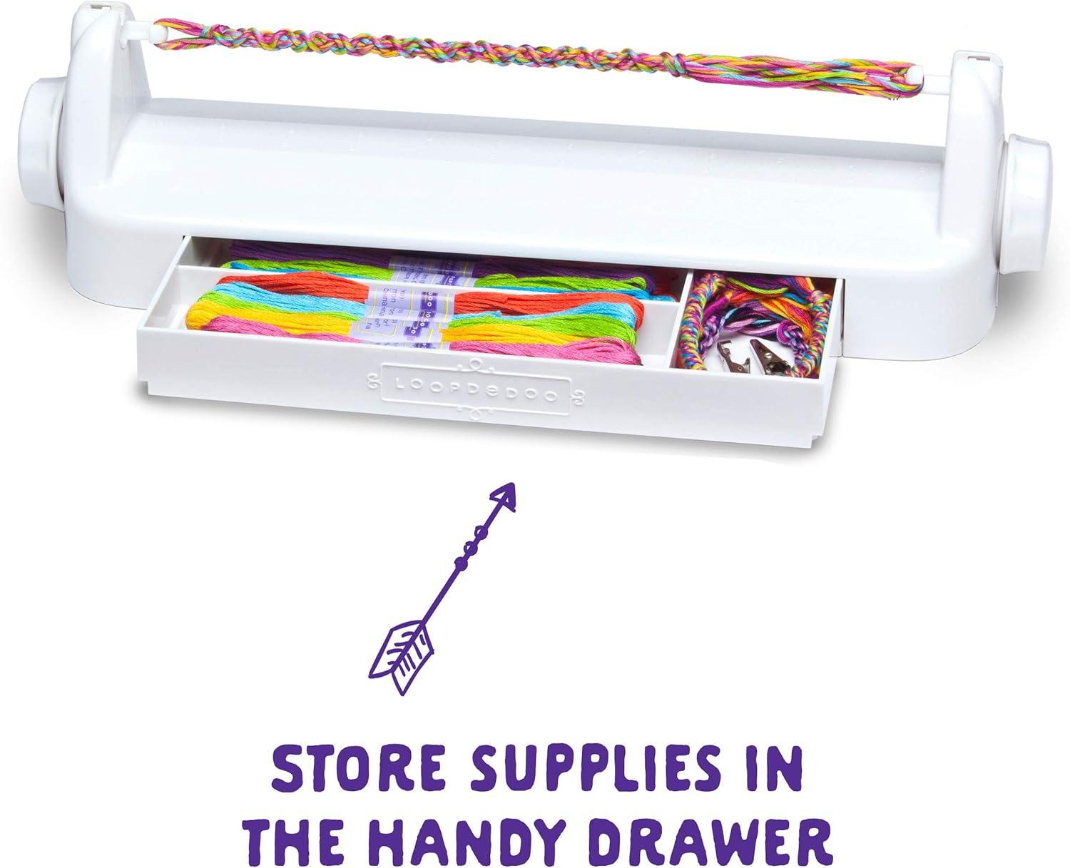 imageLoopdedoo Colorspin Electric Friendship Bracelet Maker Kit  Make Bracelets in Minutes for Birthdays and Friendship Gifts  Make 15 Bracelets Design Markers Included Ages 6Spin