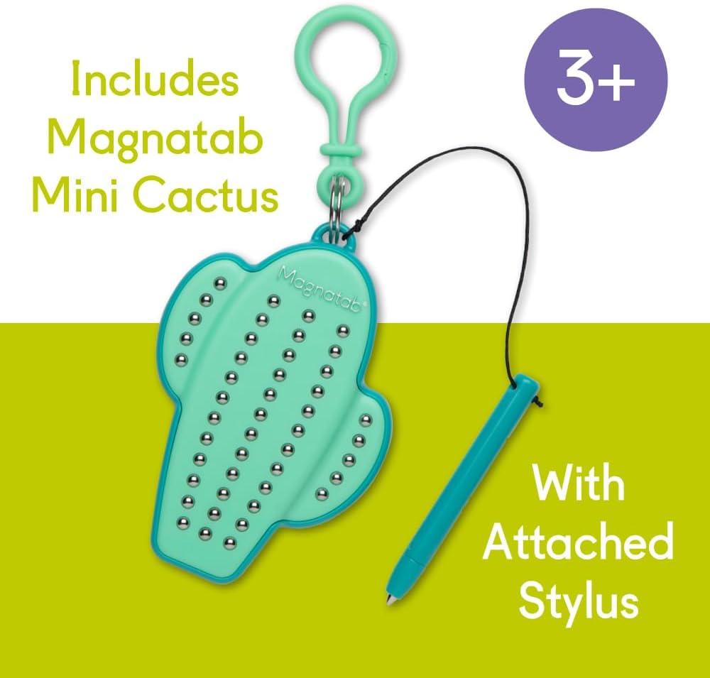 imageMagnatab Minis  Sensory Toys Magnetic Drawing Tool Toddler Writing Practice Sensory Play Fidget Toys Stylus Included TravelFriendly Ages 3  CactusCactus