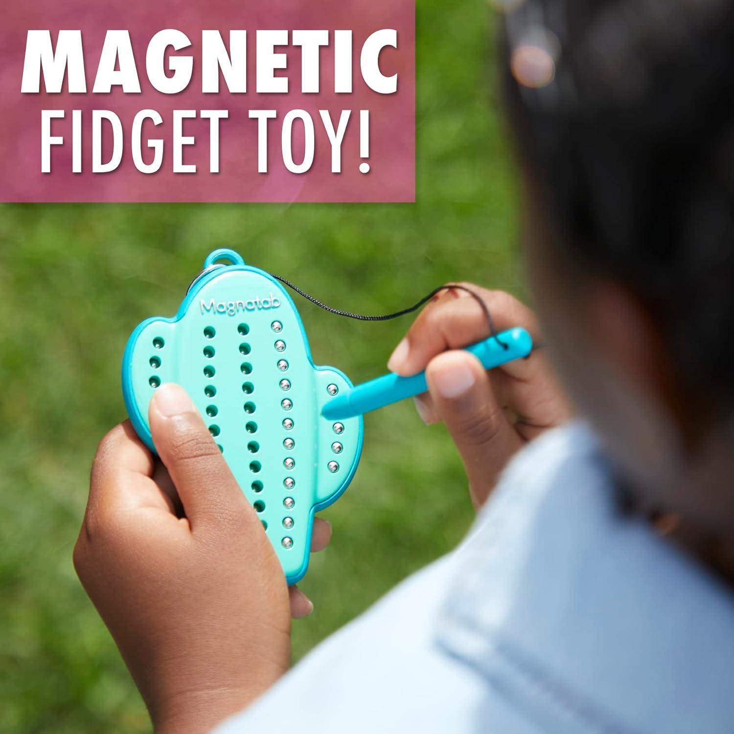 imageMagnatab Minis  Sensory Toys Magnetic Drawing Tool Toddler Writing Practice Sensory Play Fidget Toys Stylus Included TravelFriendly Ages 3  CactusLightning Bolt